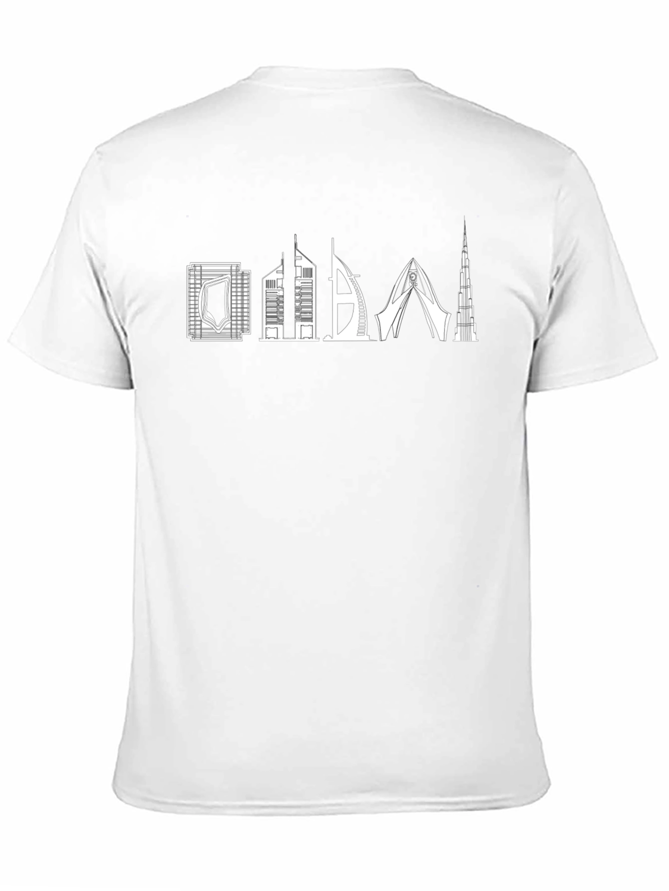 Dubai Skyline Graphic T-Shirt - Black