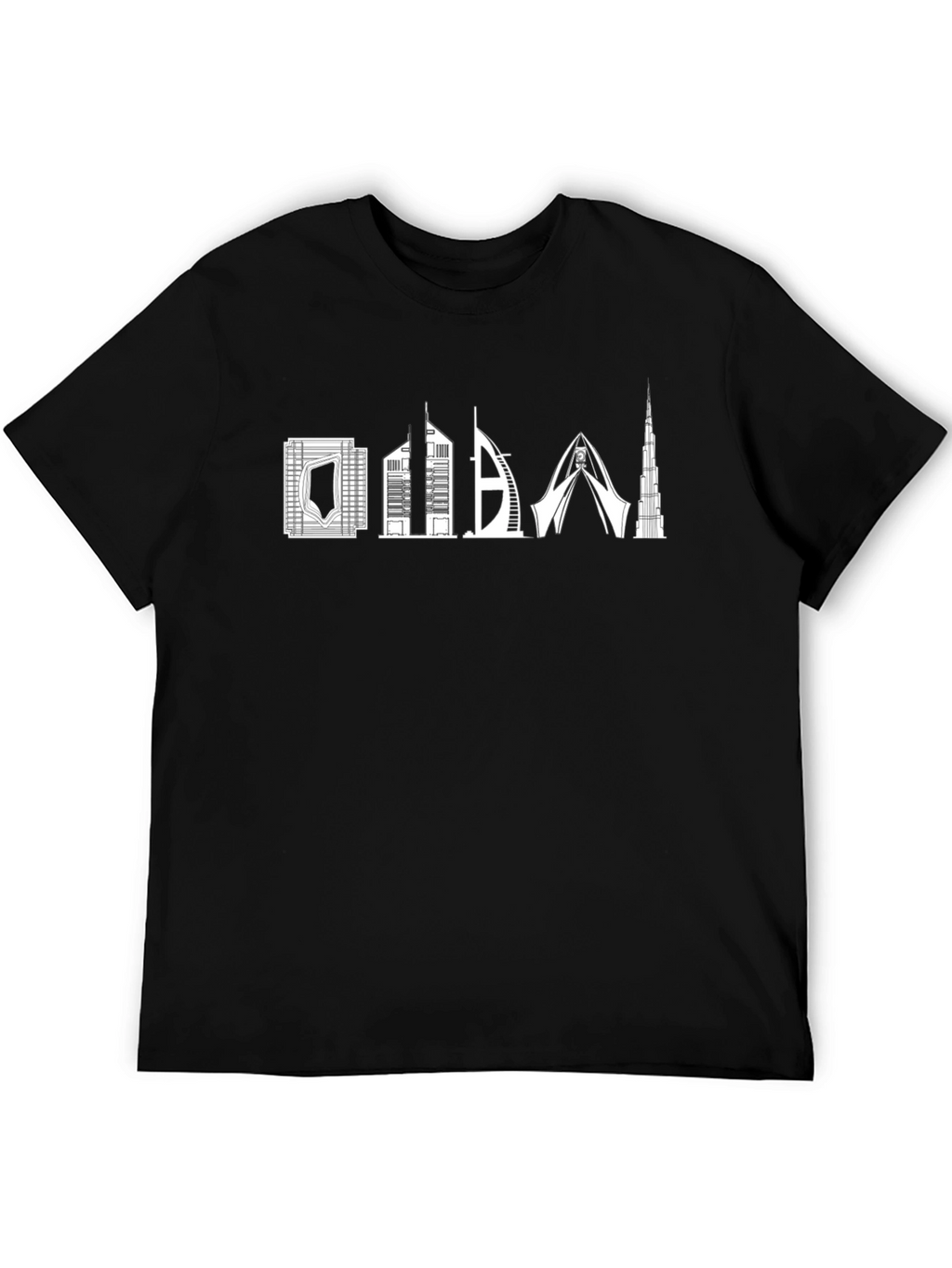 Dubai Skyline Graphic T-Shirt - Black