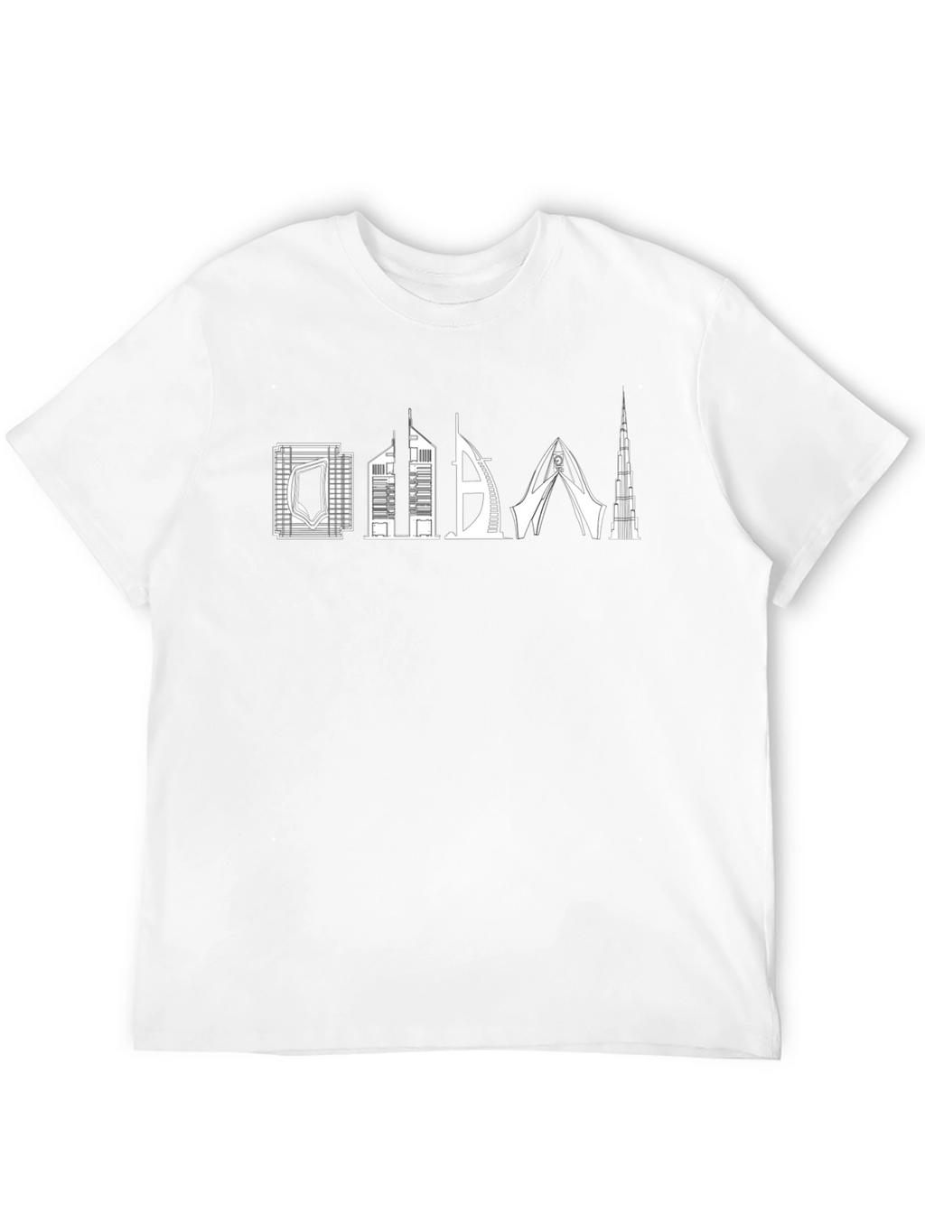 Dubai Skyline Graphic T-Shirt - Black
