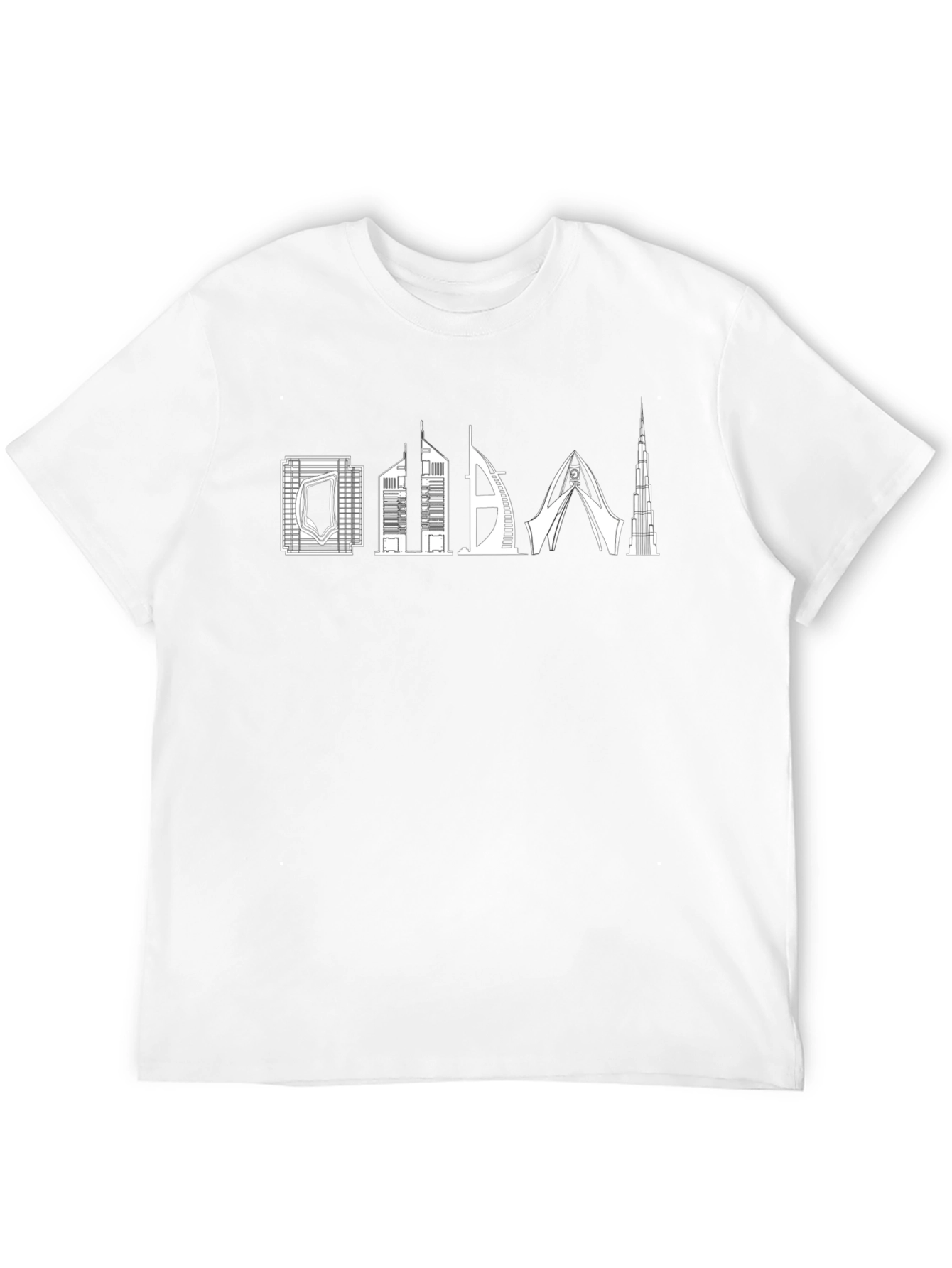 Dubai Skyline Graphic T-Shirt - Black