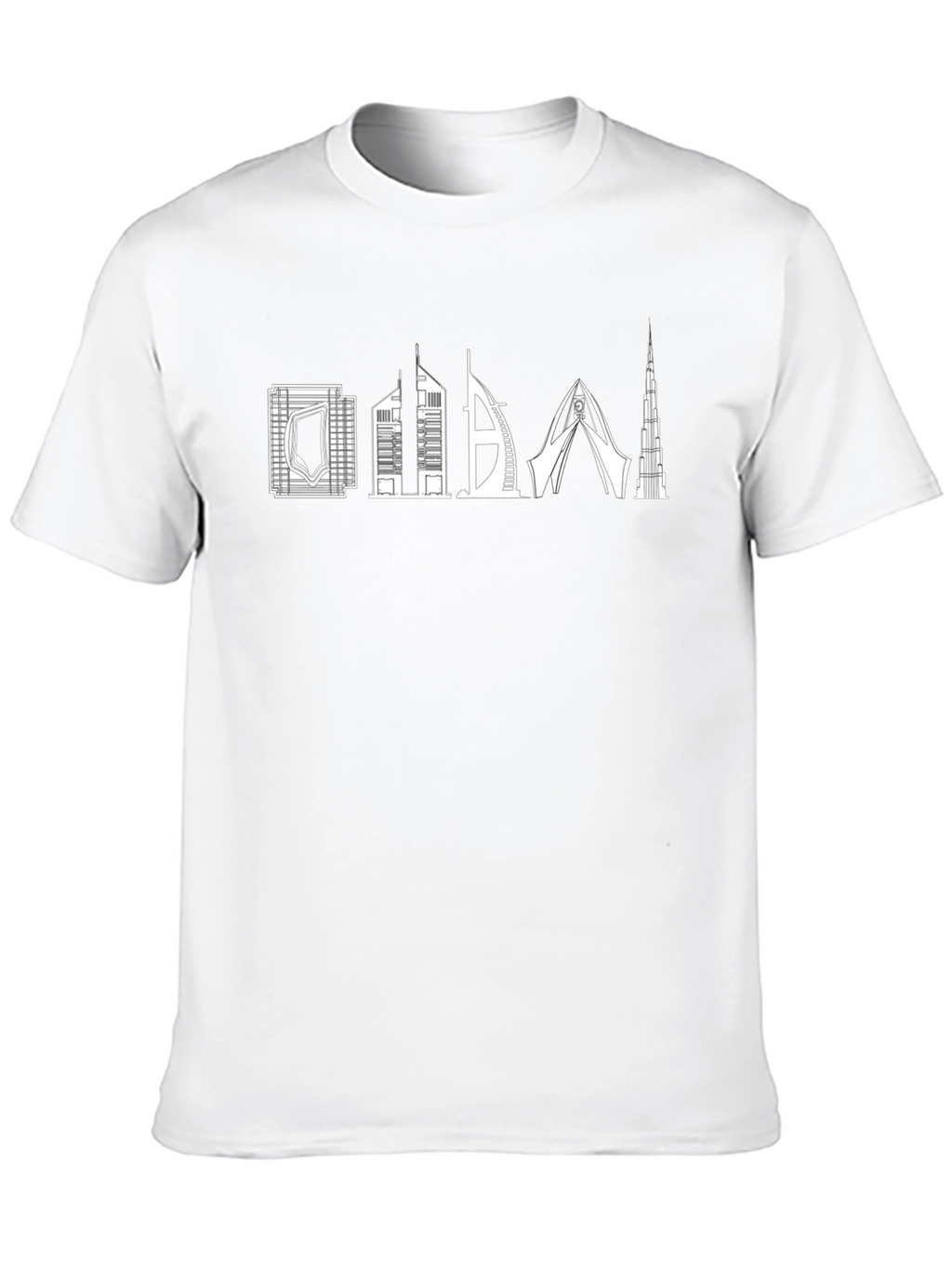 Dubai Skyline Graphic T-Shirt - Black
