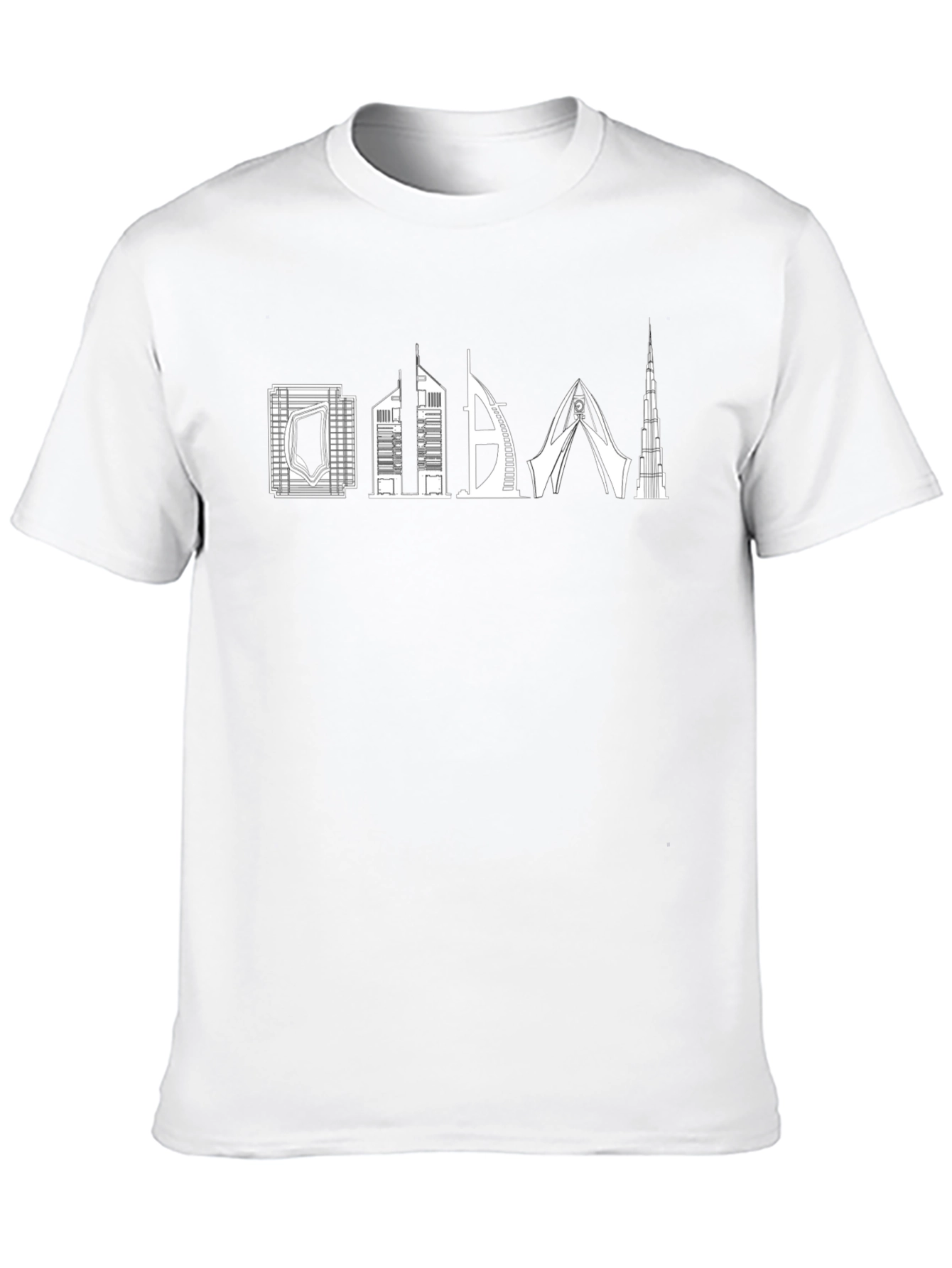 Dubai Skyline Graphic T-Shirt - Black
