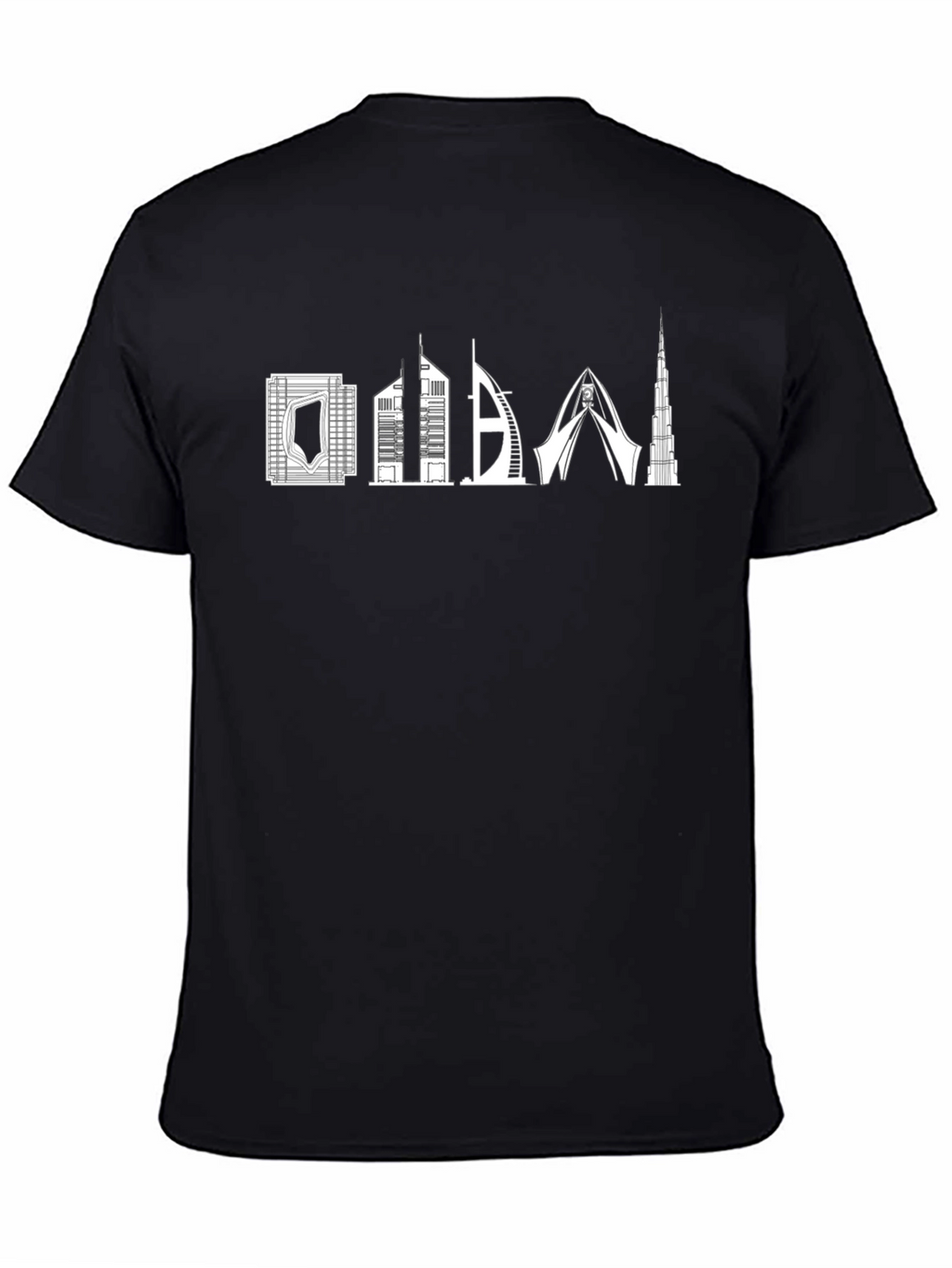 Dubai Skyline Graphic T-Shirt - Black