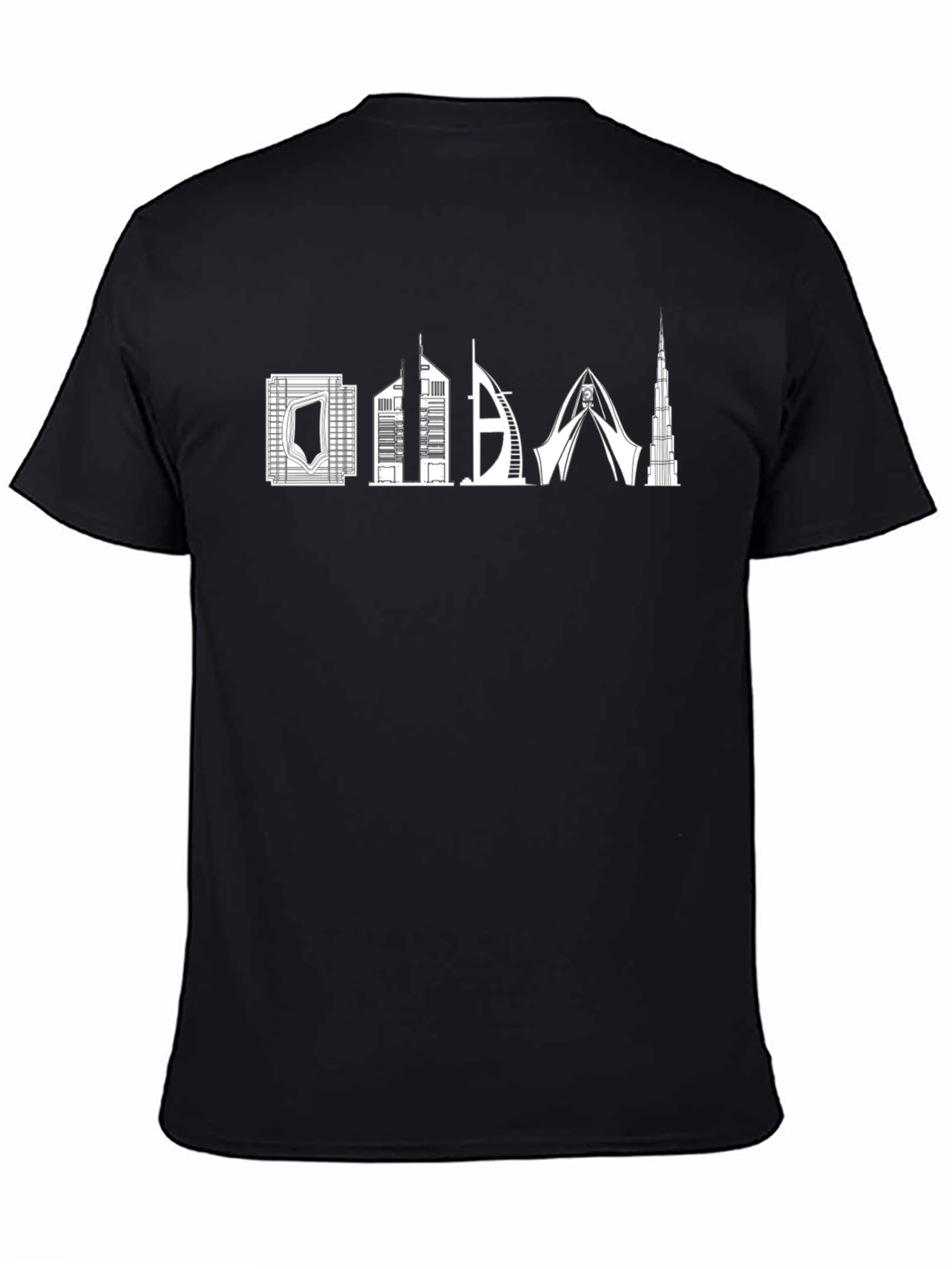 Dubai Skyline Graphic T-Shirt - Black