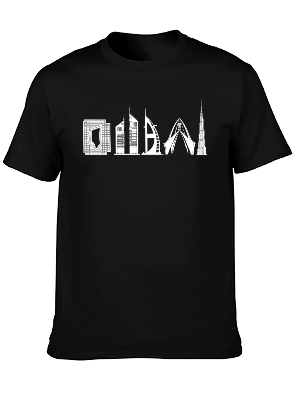 Dubai Skyline Graphic T-Shirt - Black