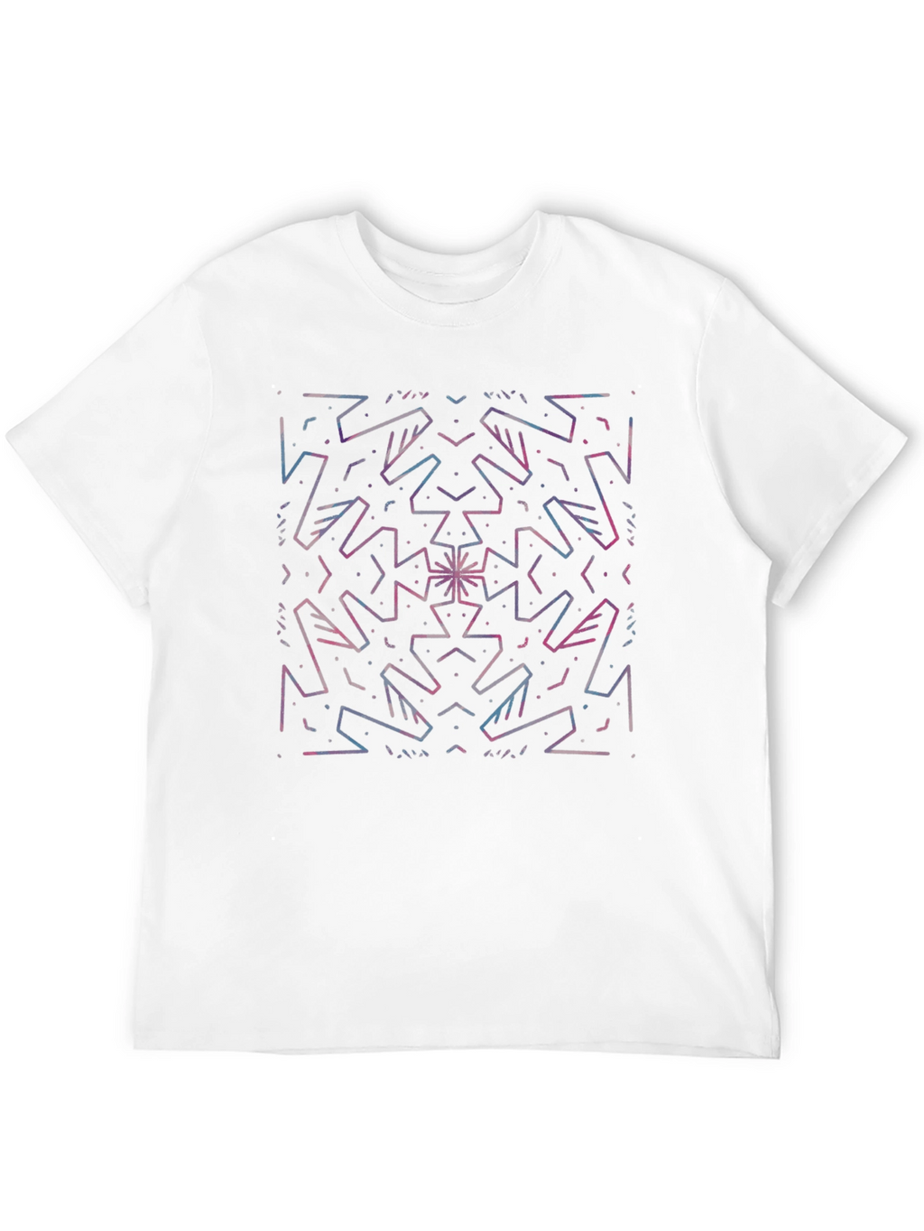 Abstract Geometric Graphic Print Black T-Shirt