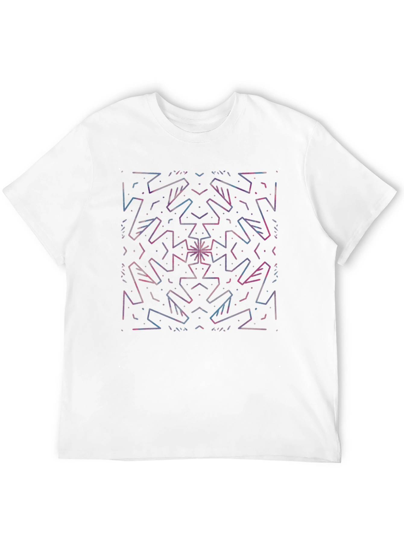 Abstract Geometric Graphic Print Black T-Shirt