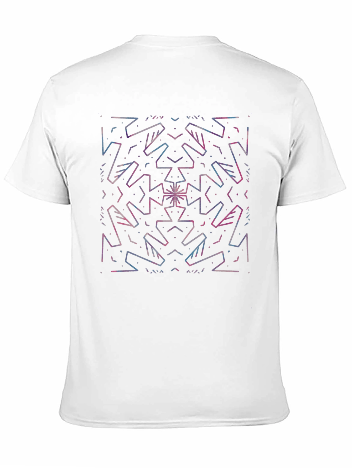 Abstract Geometric Graphic Print Black T-Shirt