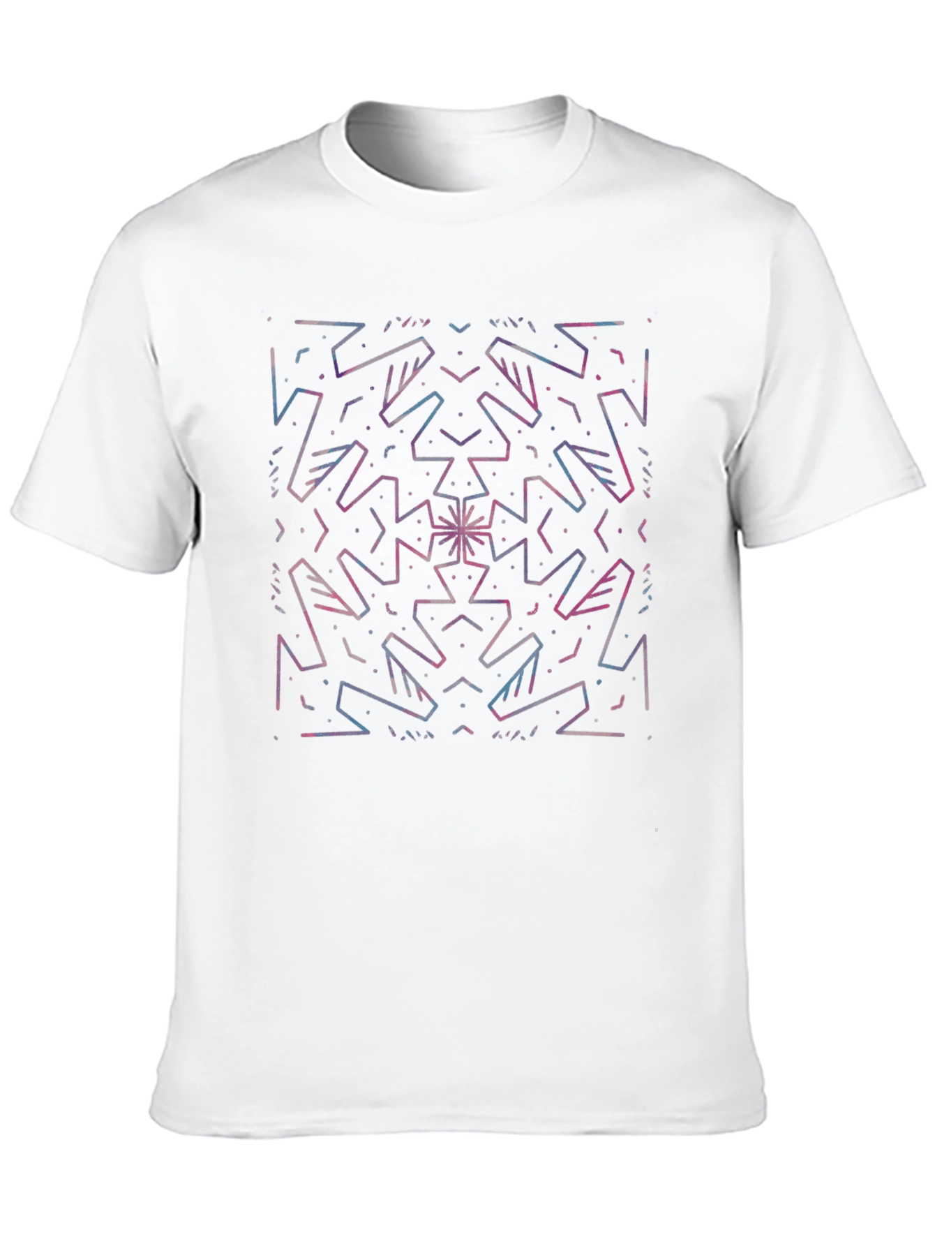 Abstract Geometric Graphic Print Black T-Shirt