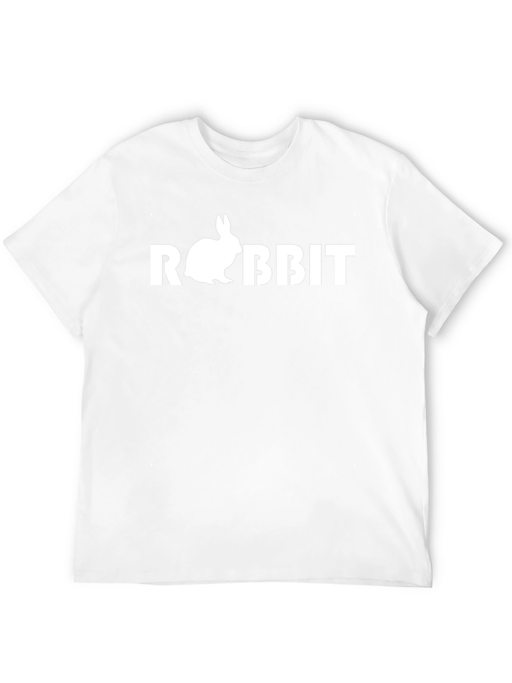 Rabbit Graphic Print Black T-Shirt