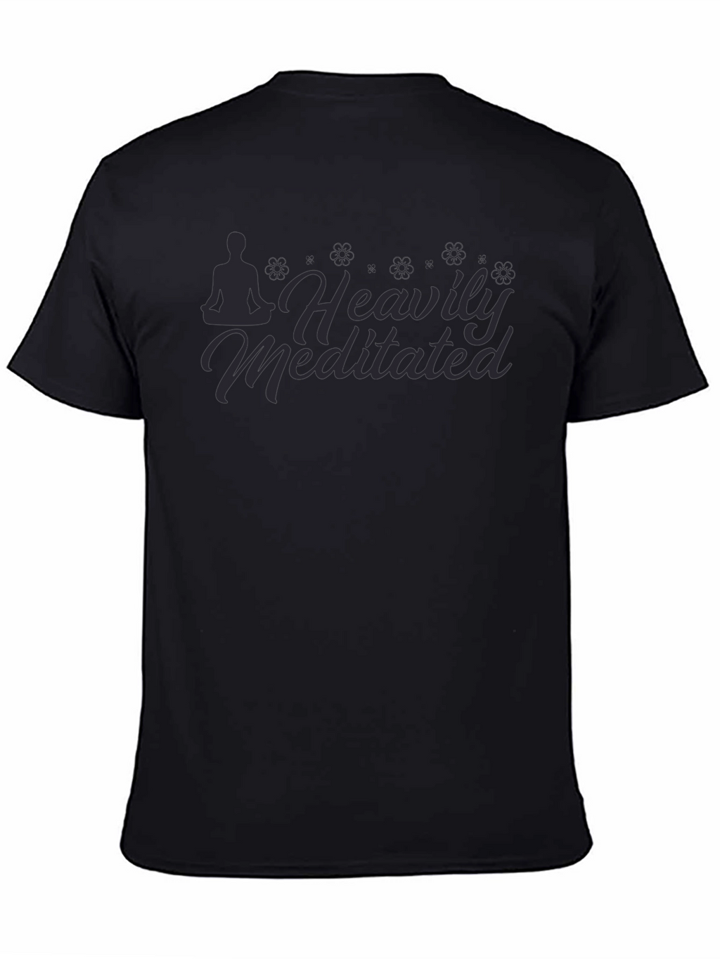 Heavily Meditated Graphic Tee - Black Cotton Blend