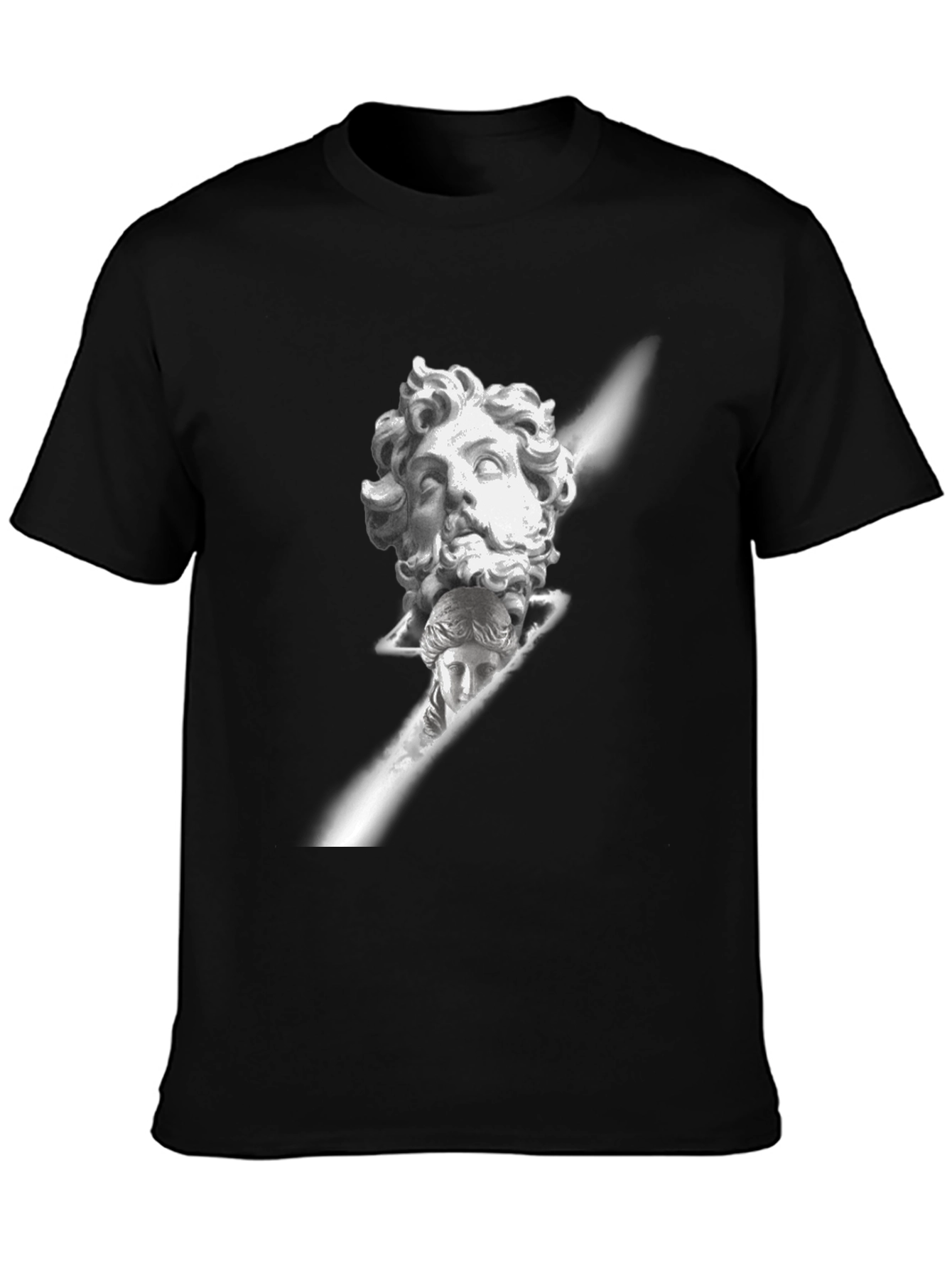 Sculpture Print Black Cotton Tee