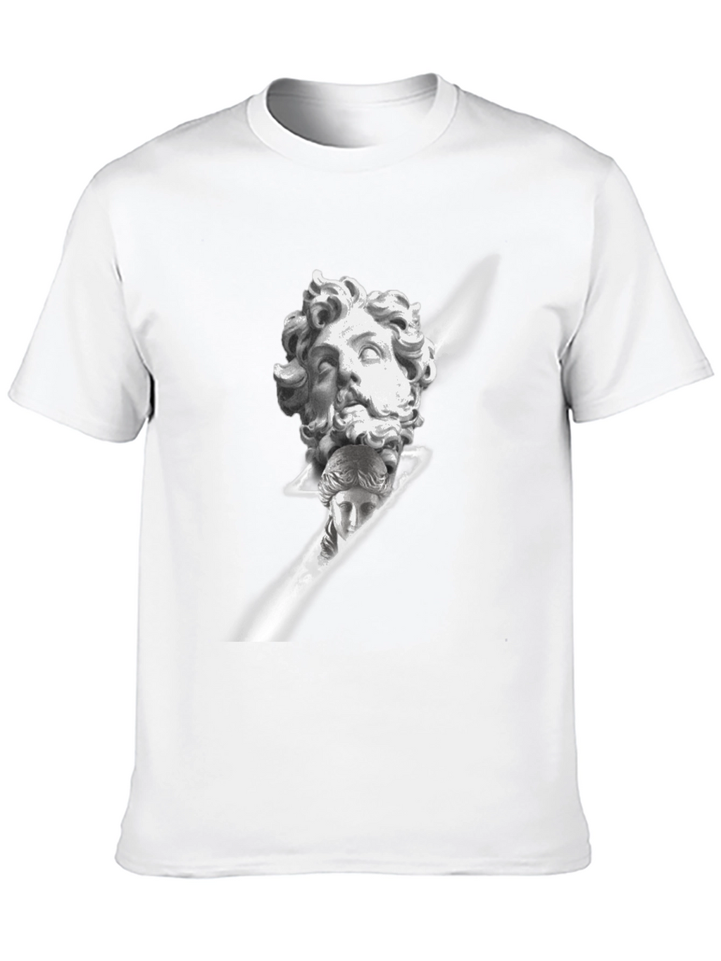 Sculpture Print Black Cotton Tee