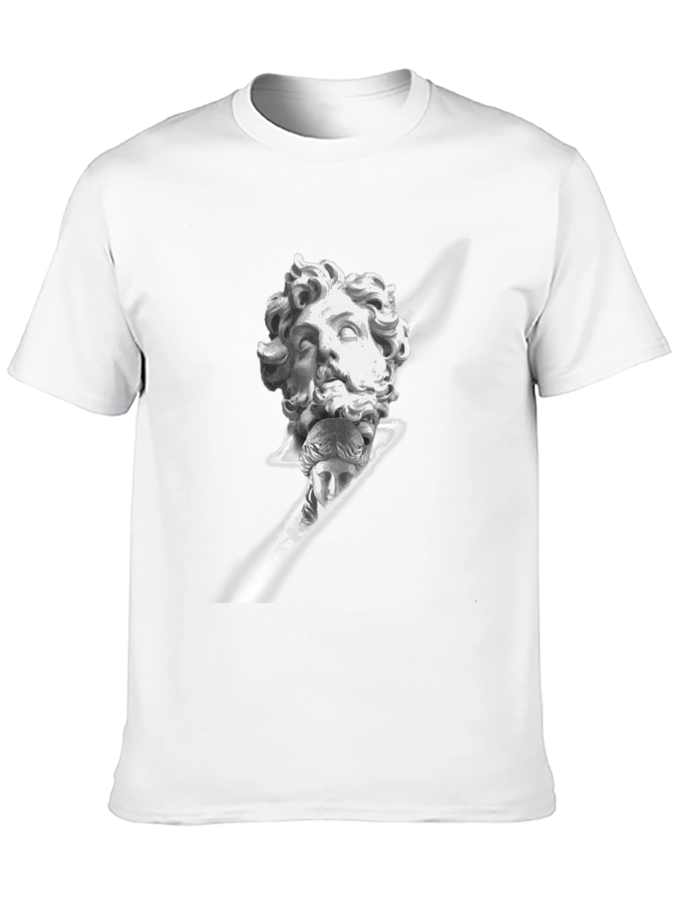 Sculpture Print Black Cotton Tee