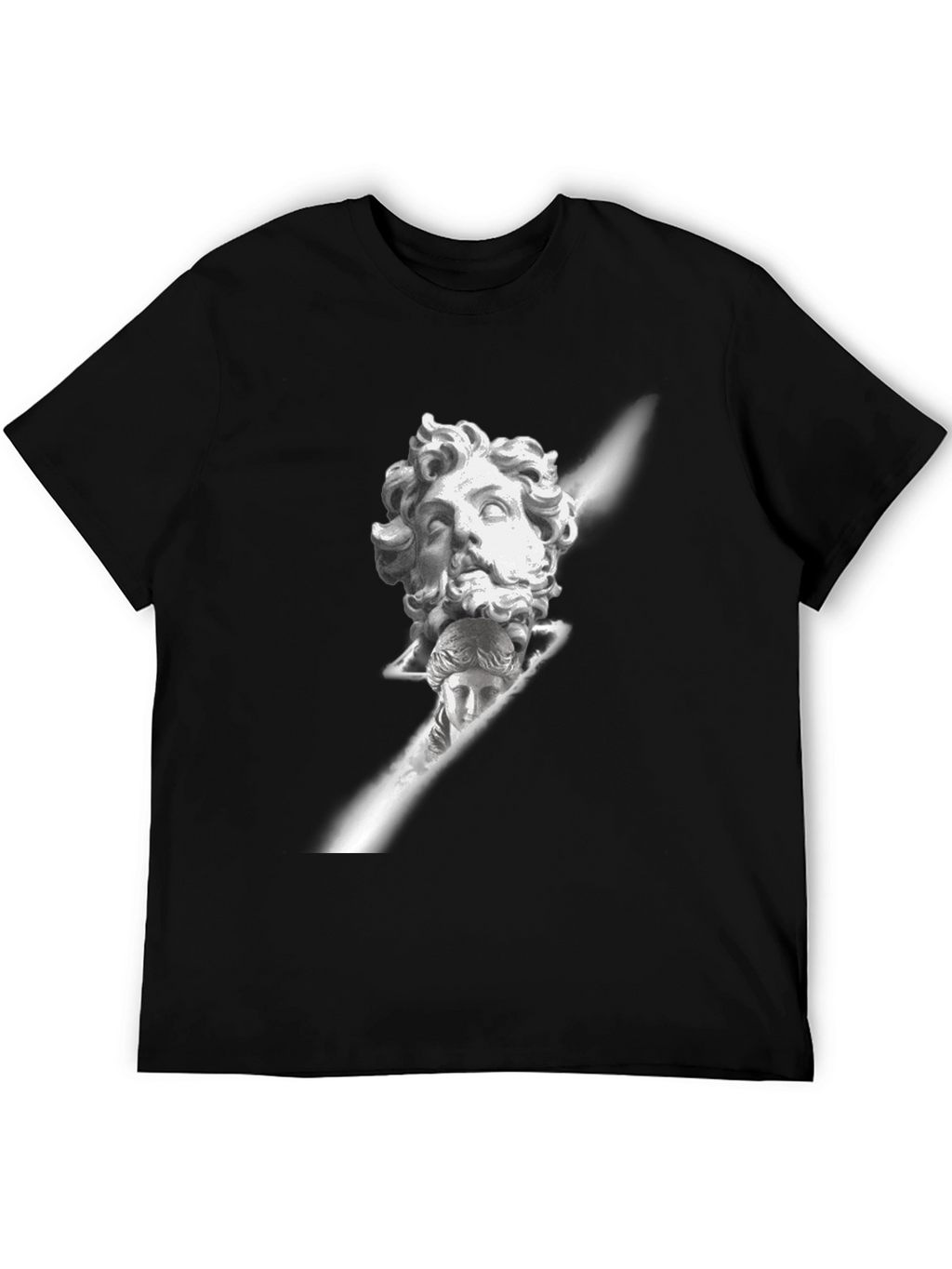 Sculpture Print Black Cotton Tee