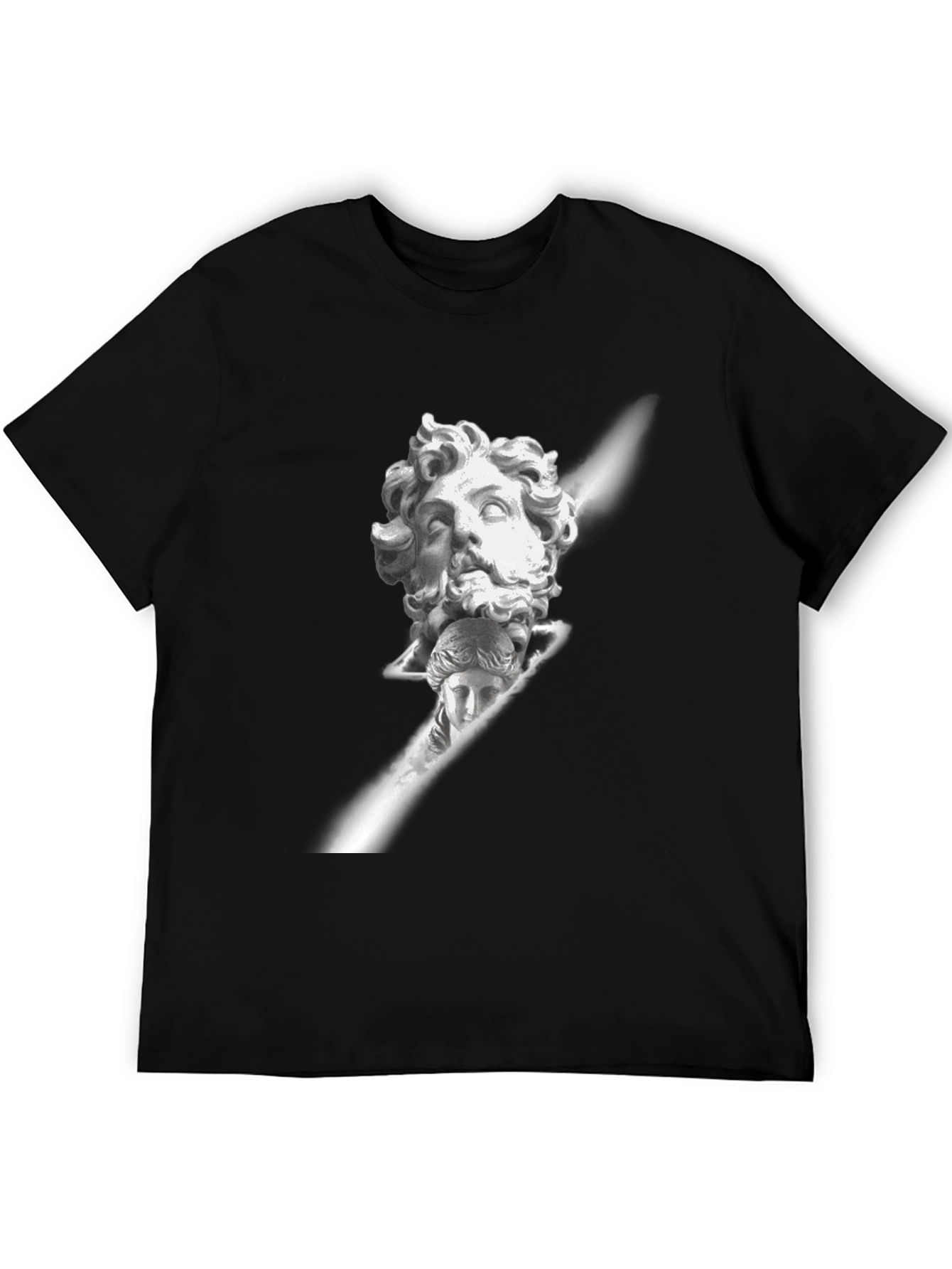 Sculpture Print Black Cotton Tee