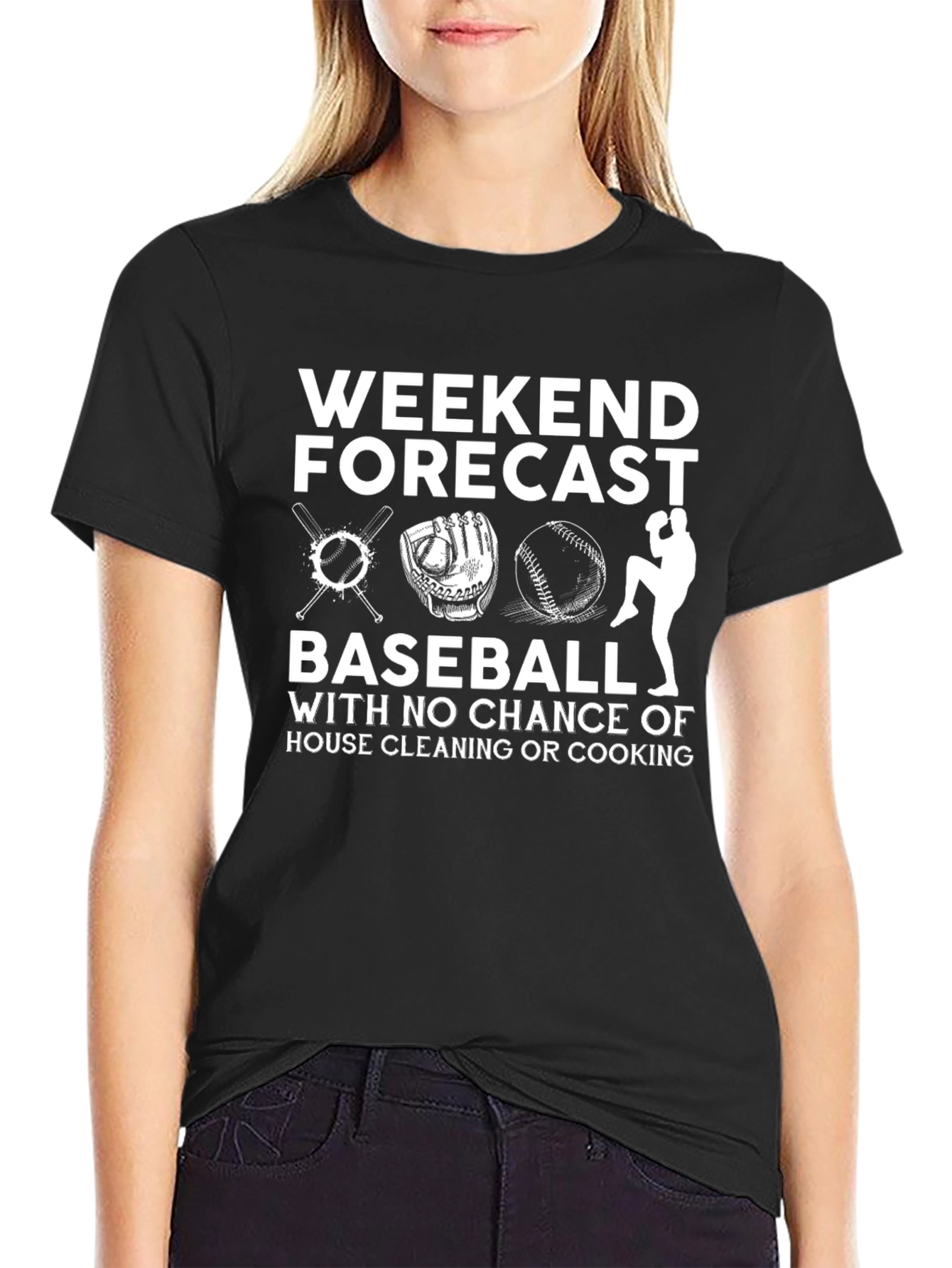 Weekend Baseball T-Shirt - No Housework!