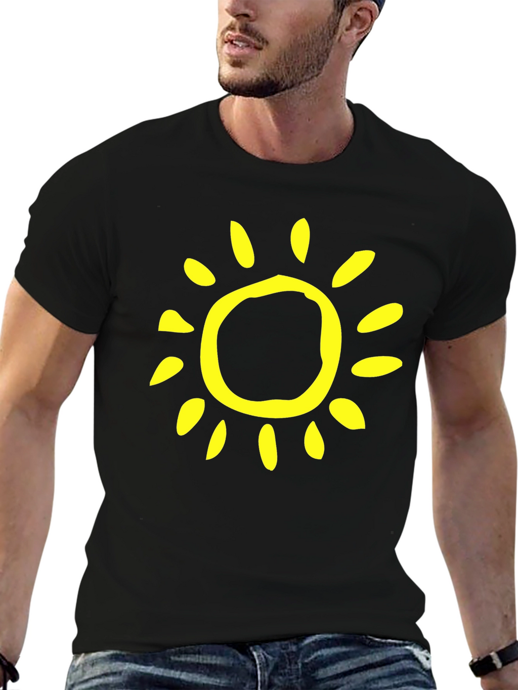 Sunny Day Black T-Shirt - Casual Style