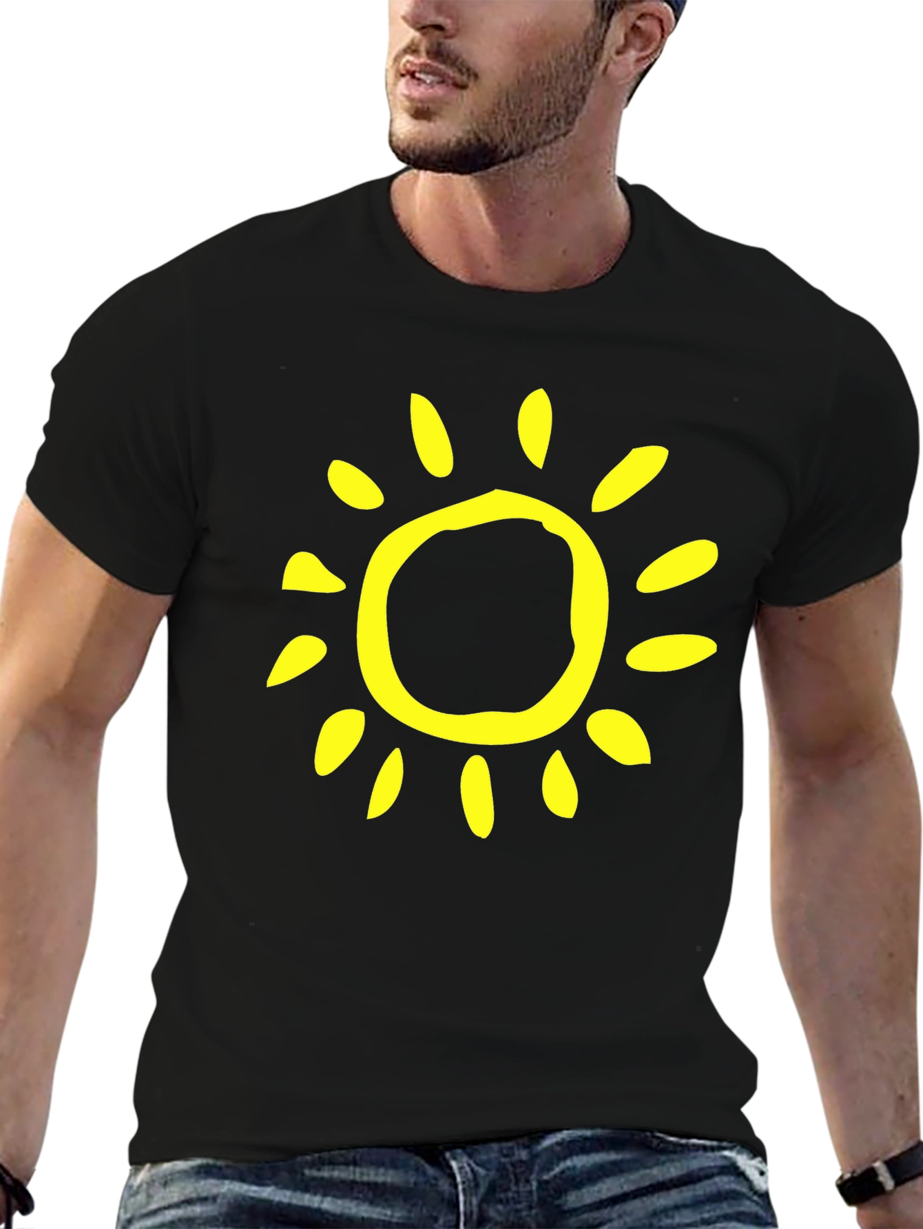 Sunny Day Black T-Shirt - Casual Style