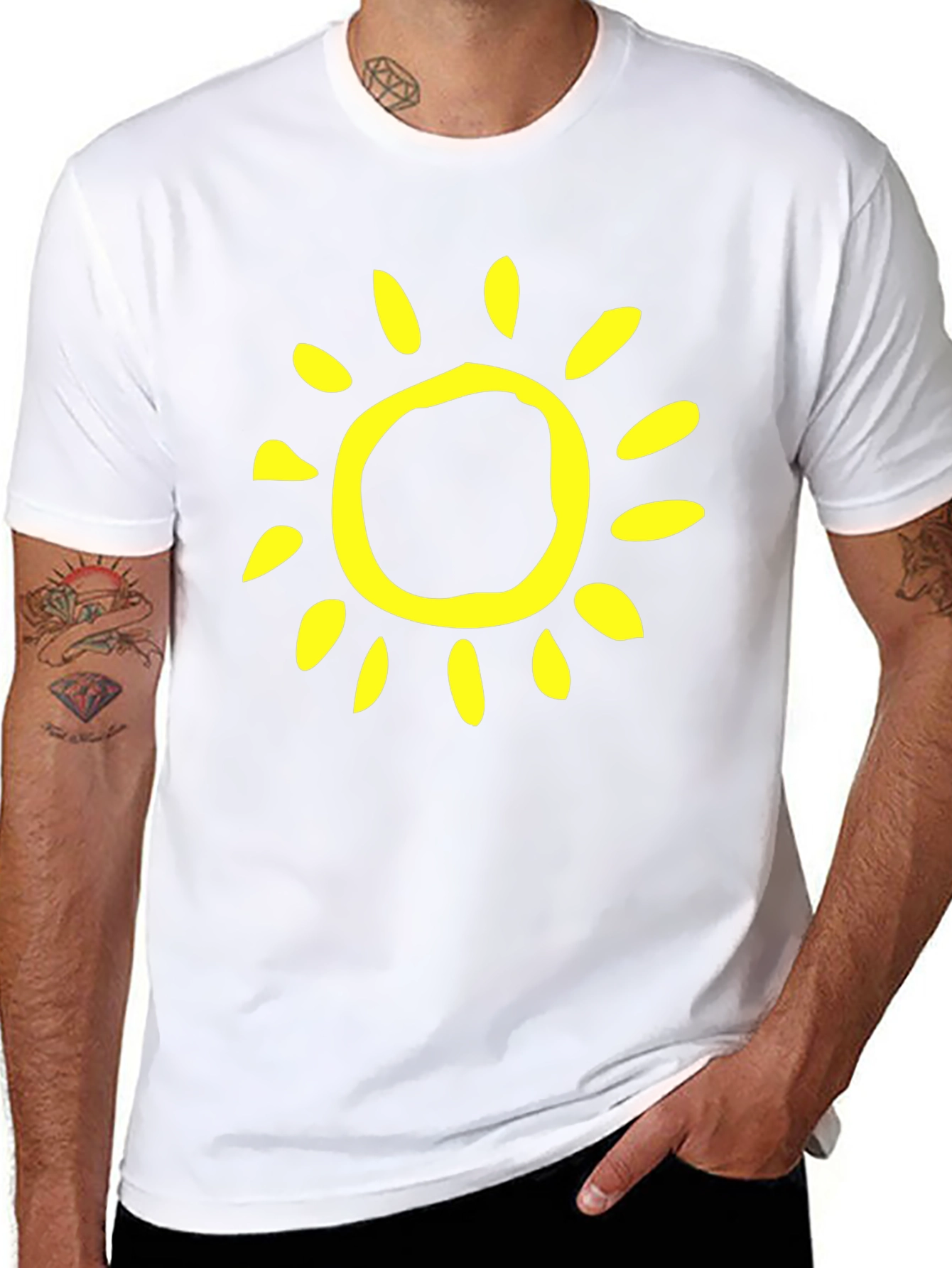 Sunny Day Black T-Shirt - Casual Style