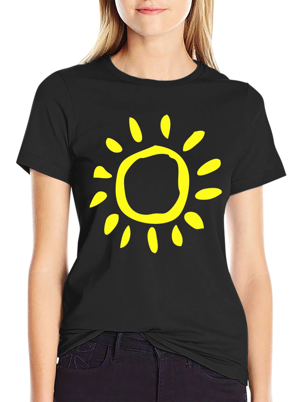 Sunny Day Black T-Shirt - Casual Style