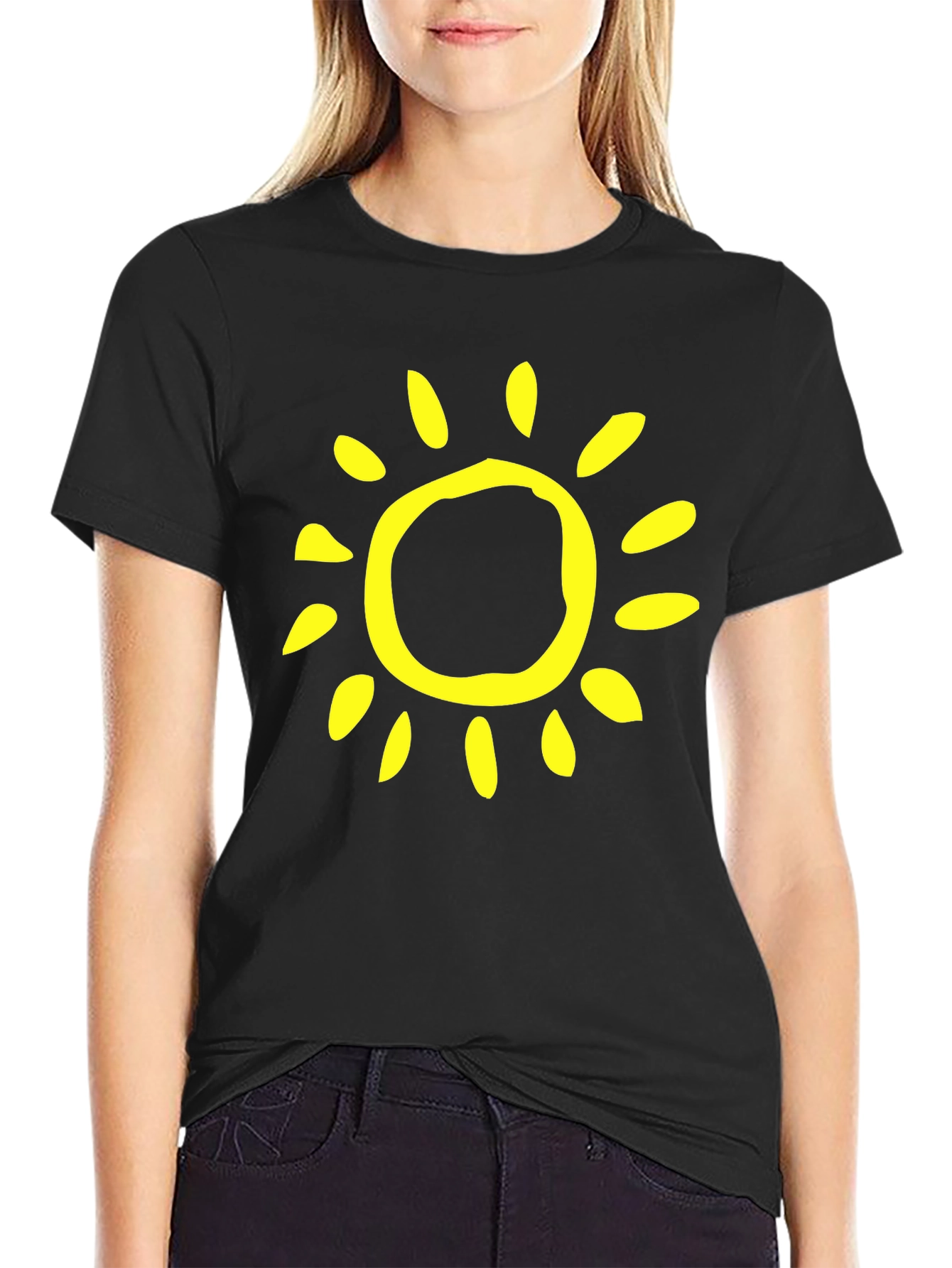 Sunny Day Black T-Shirt - Casual Style
