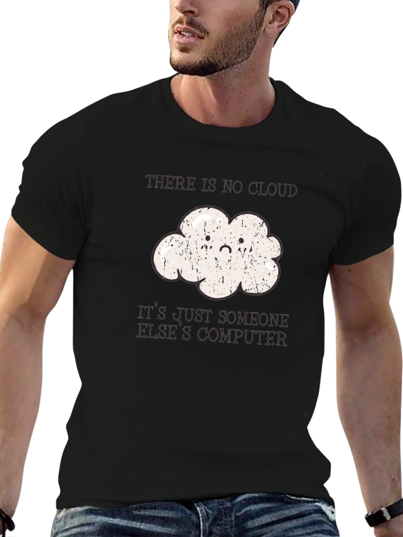 Funny Programmer Cloud T-Shirt - No Cloud Just Computer