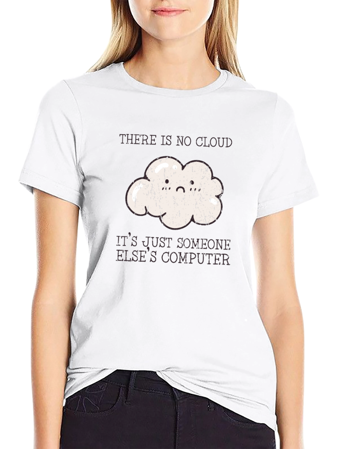 Funny Programmer Cloud T-Shirt - No Cloud Just Computer