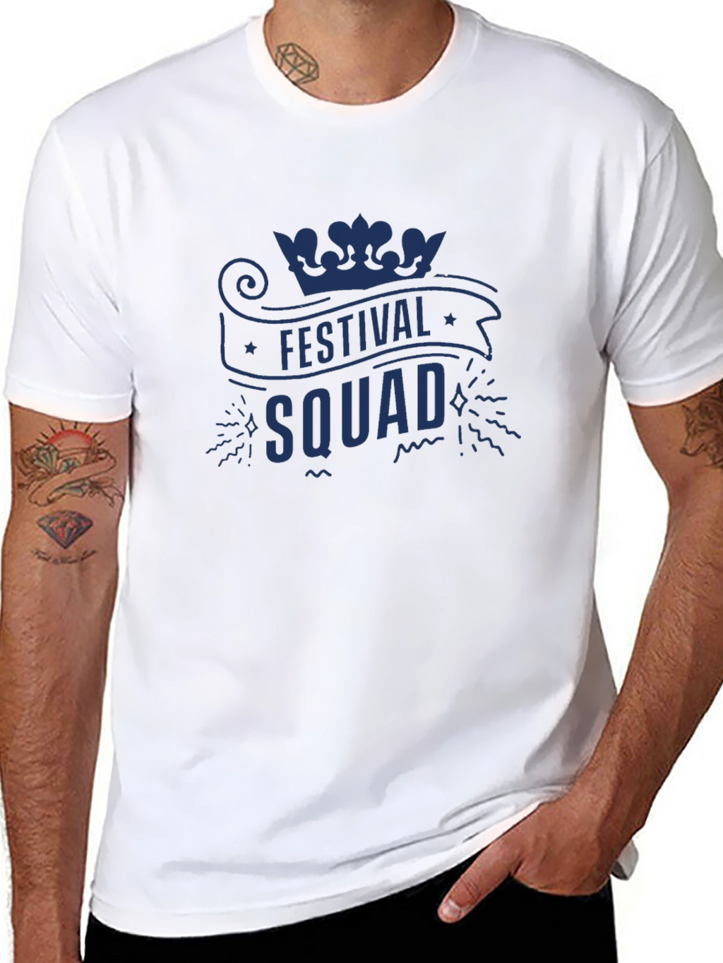 Festival Squad Graphic Tee - Mens Black T-Shirt