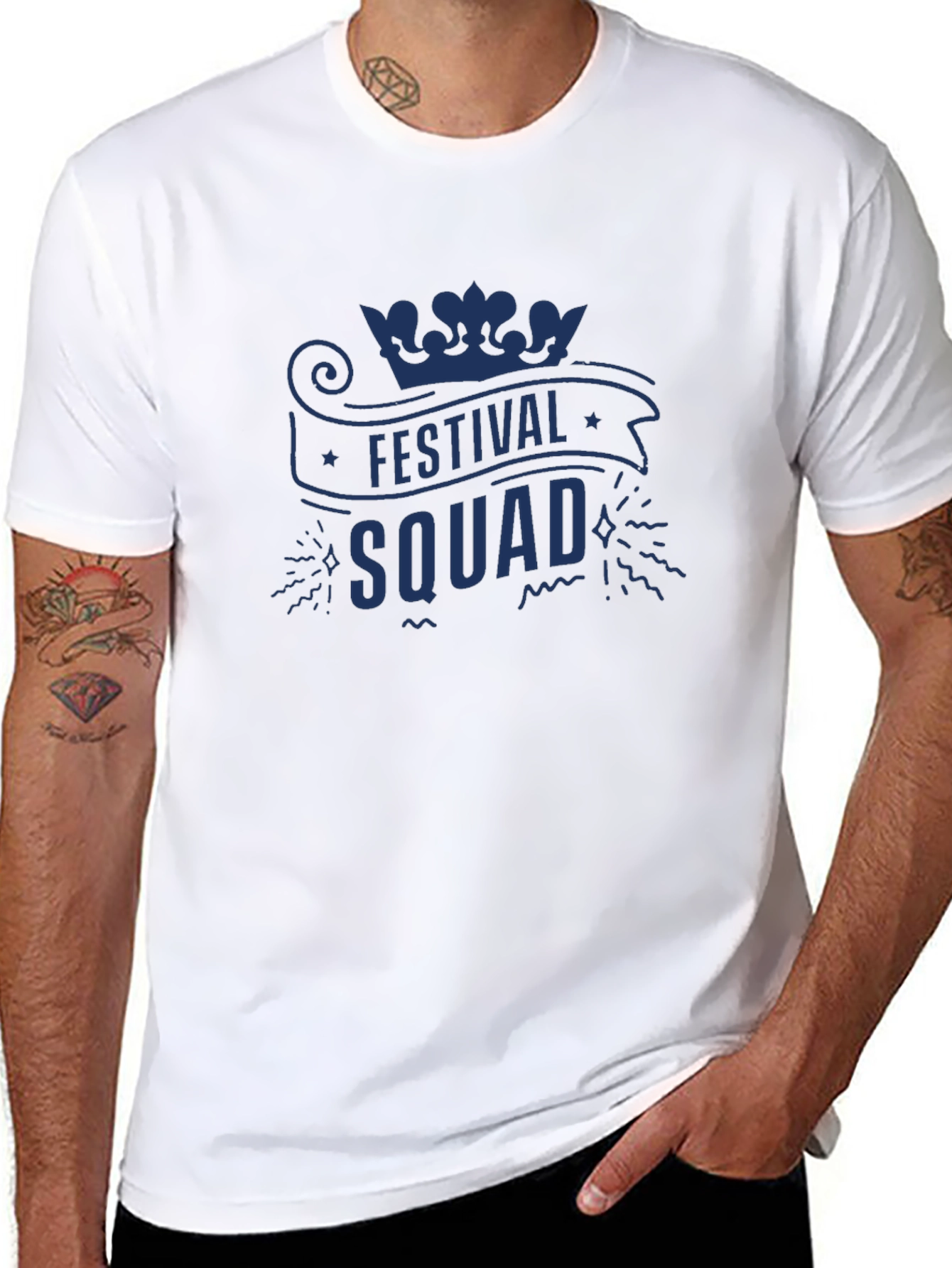 Festival Squad Graphic Tee - Mens Black T-Shirt