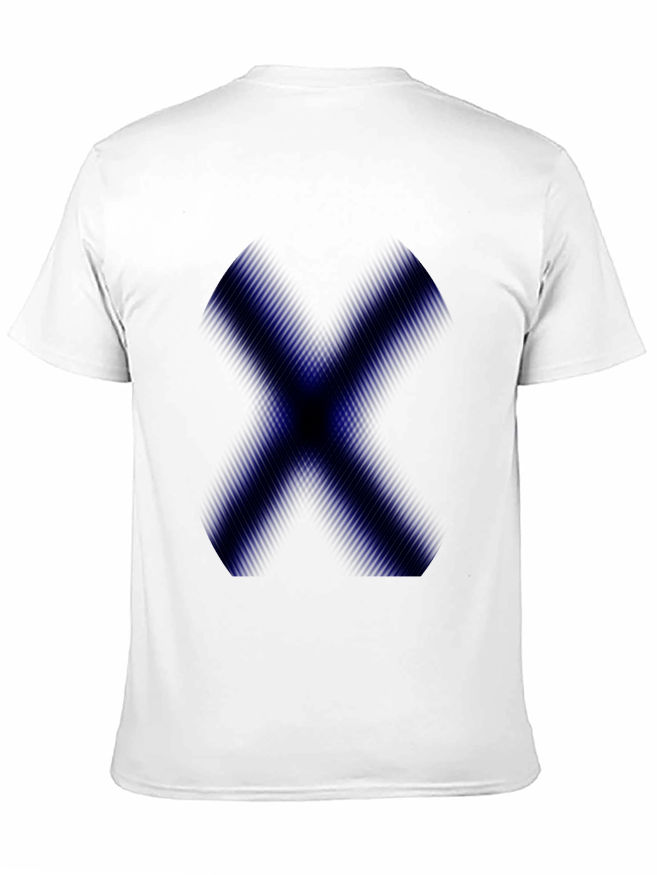 Mens Black T-Shirt with Blue X Graphic