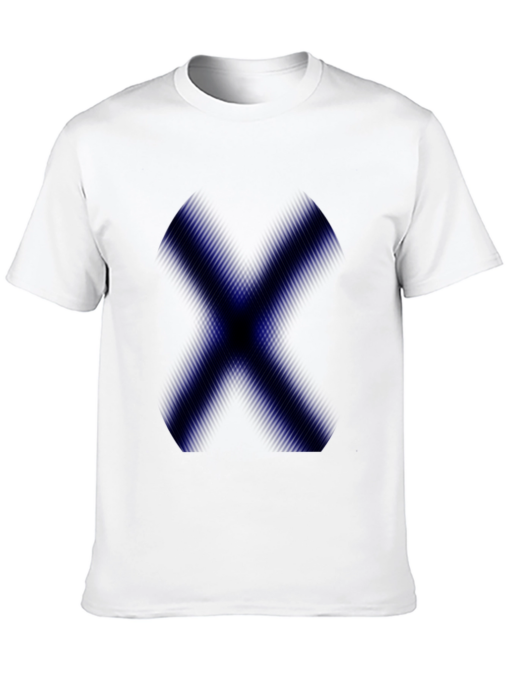 Mens Black T-Shirt with Blue X Graphic