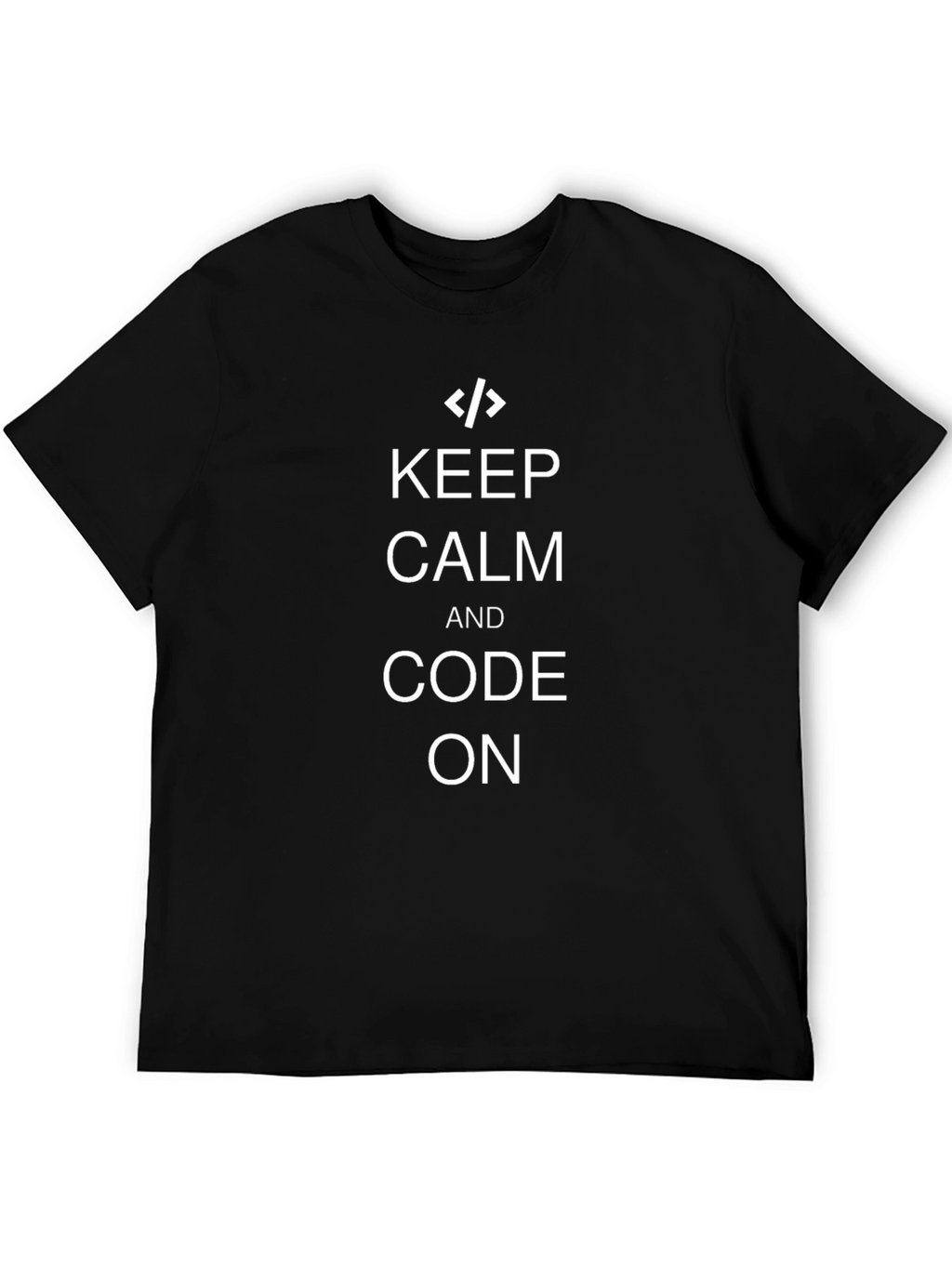 Keep Calm and Code On Black T-Shirt
