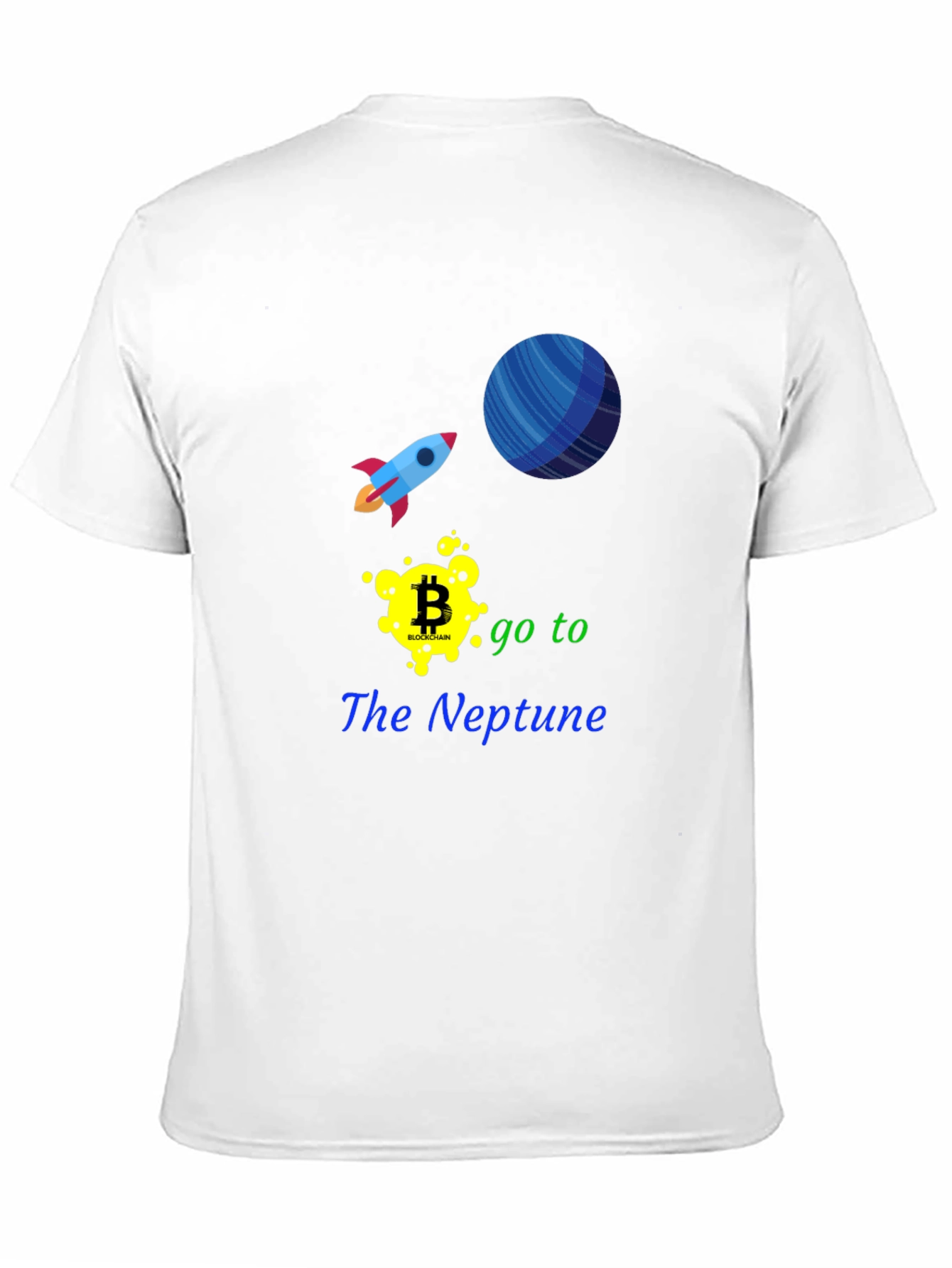 Bitcoin to Neptune Black T-Shirt
