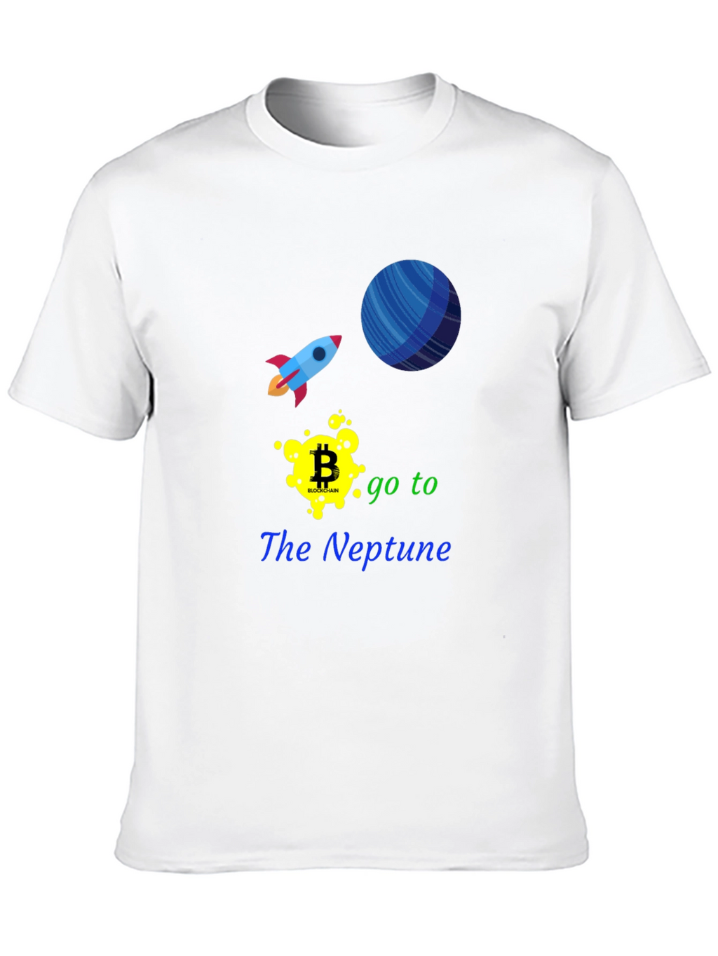 Bitcoin to Neptune Black T-Shirt