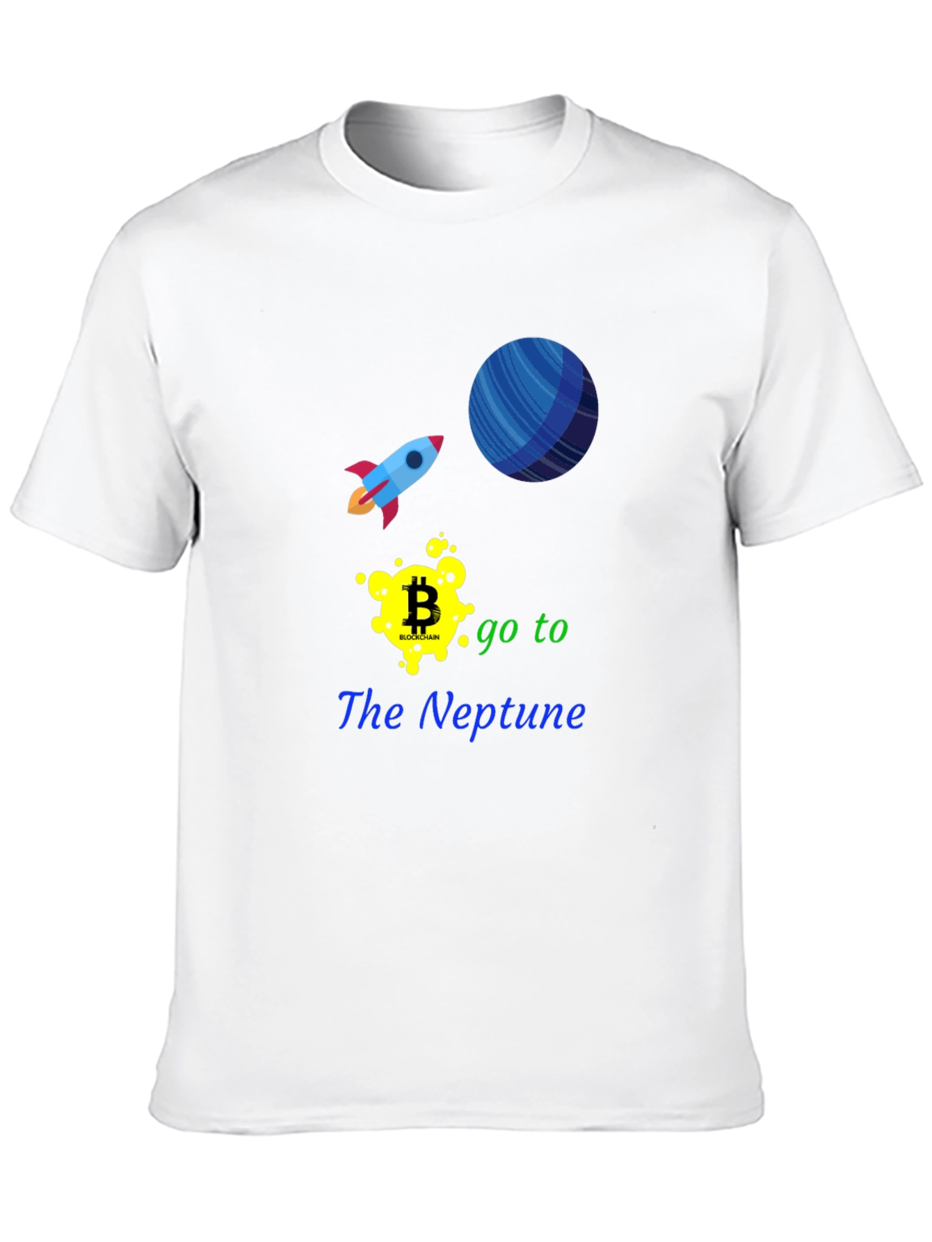 Bitcoin to Neptune Black T-Shirt