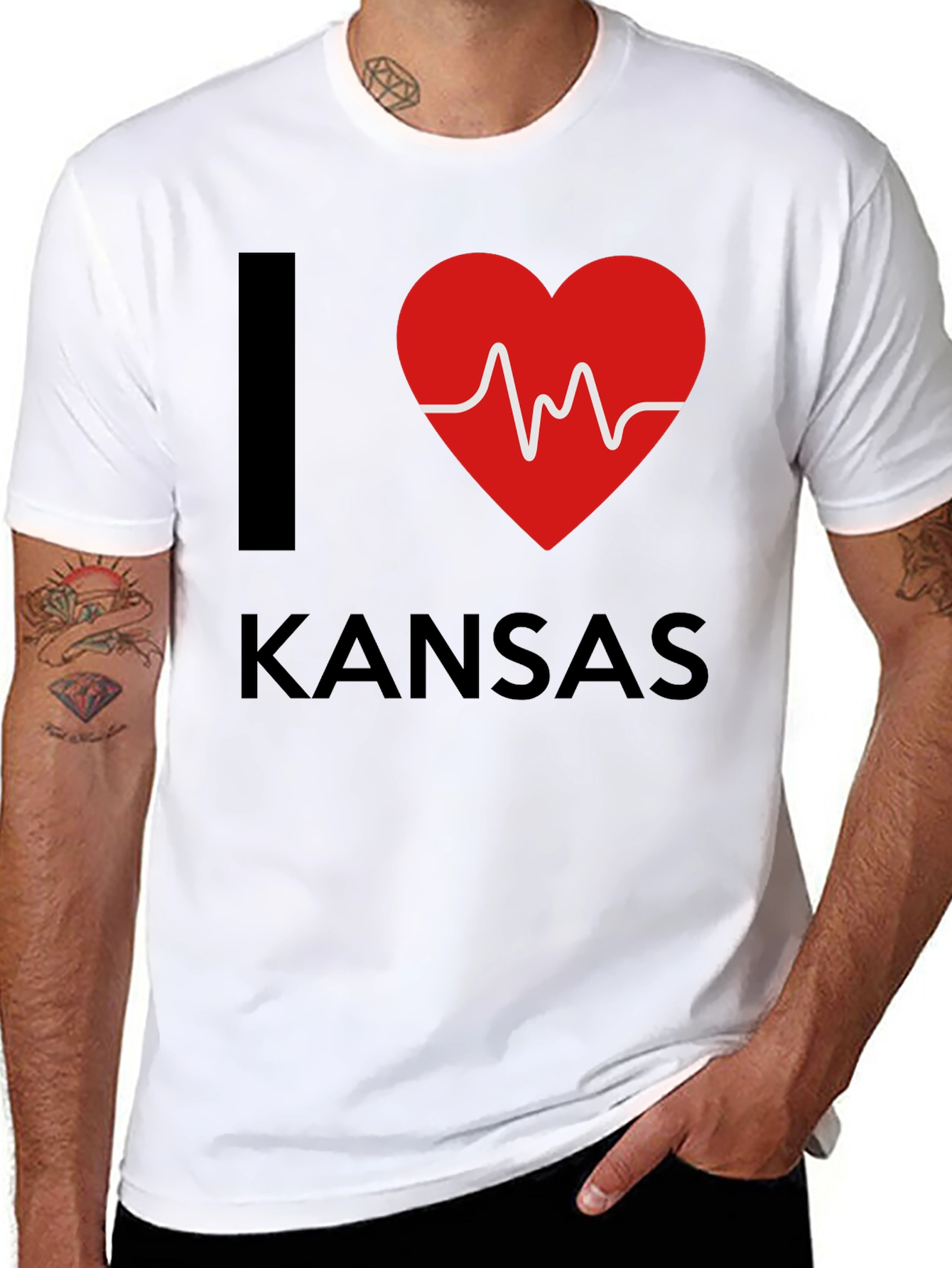 I Heart Kansas T-Shirt - State Pride Tee