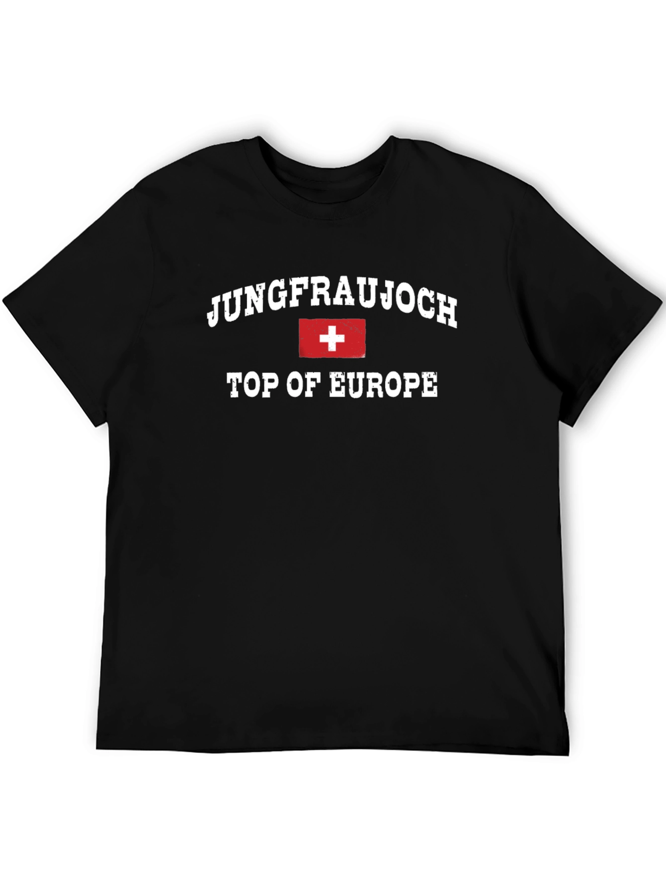 Jungfraujoch Top of Europe Black T-Shirt