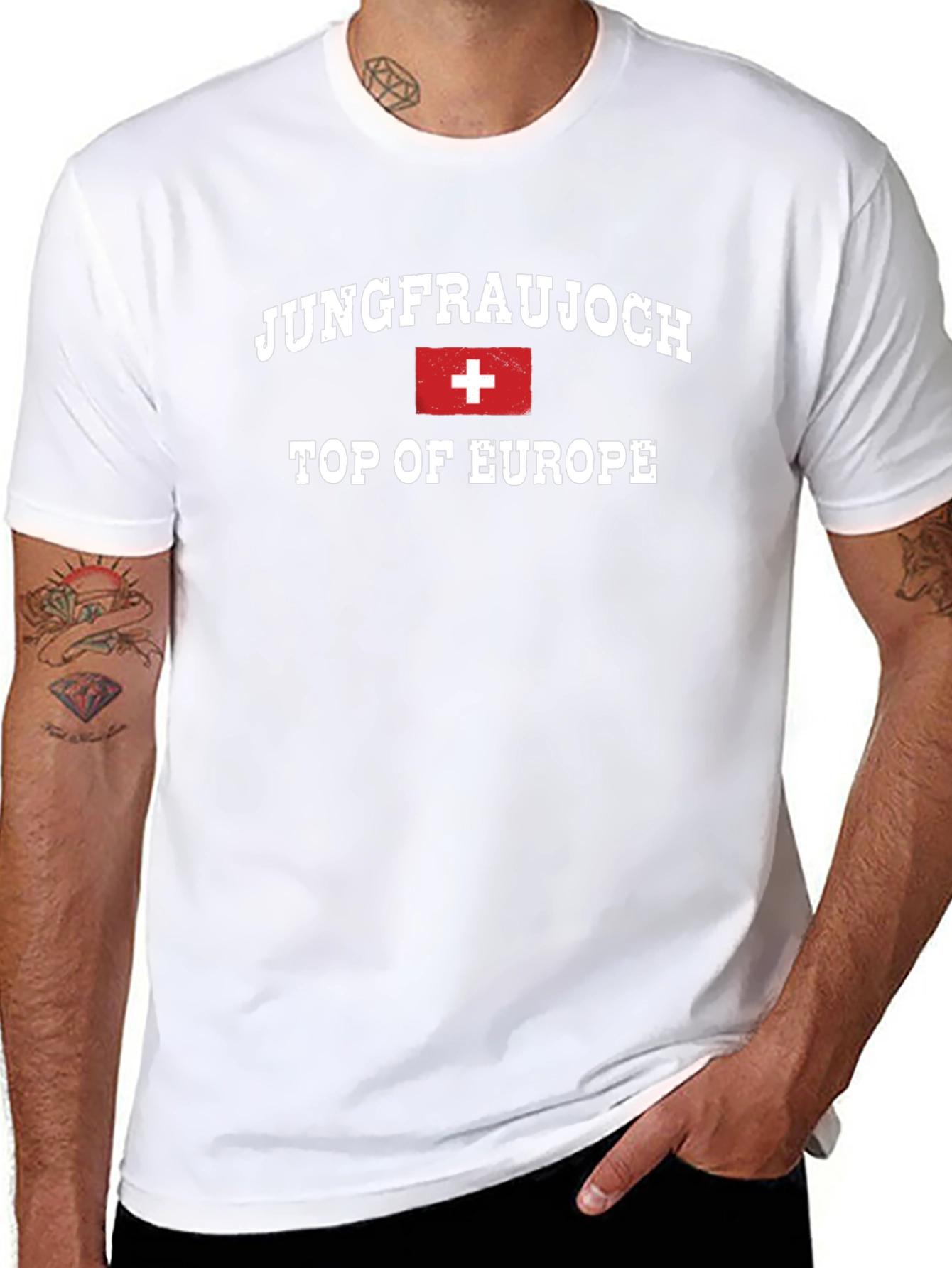 Jungfraujoch Top of Europe Black T-Shirt