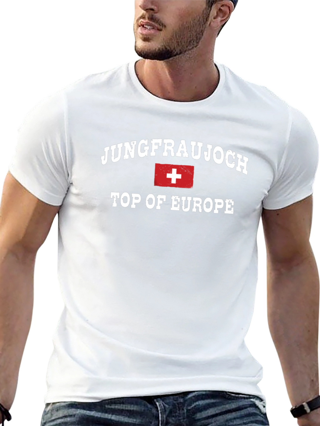 Jungfraujoch Top of Europe Black T-Shirt