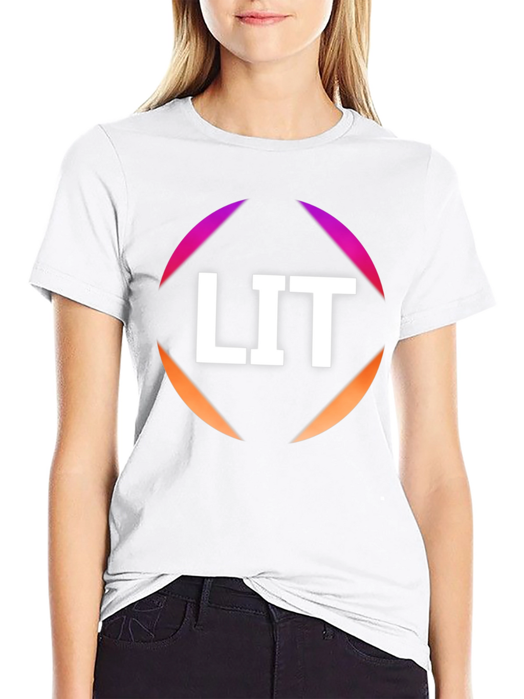 LIT Graphic Tee - Stylish Black Cotton T-Shirt