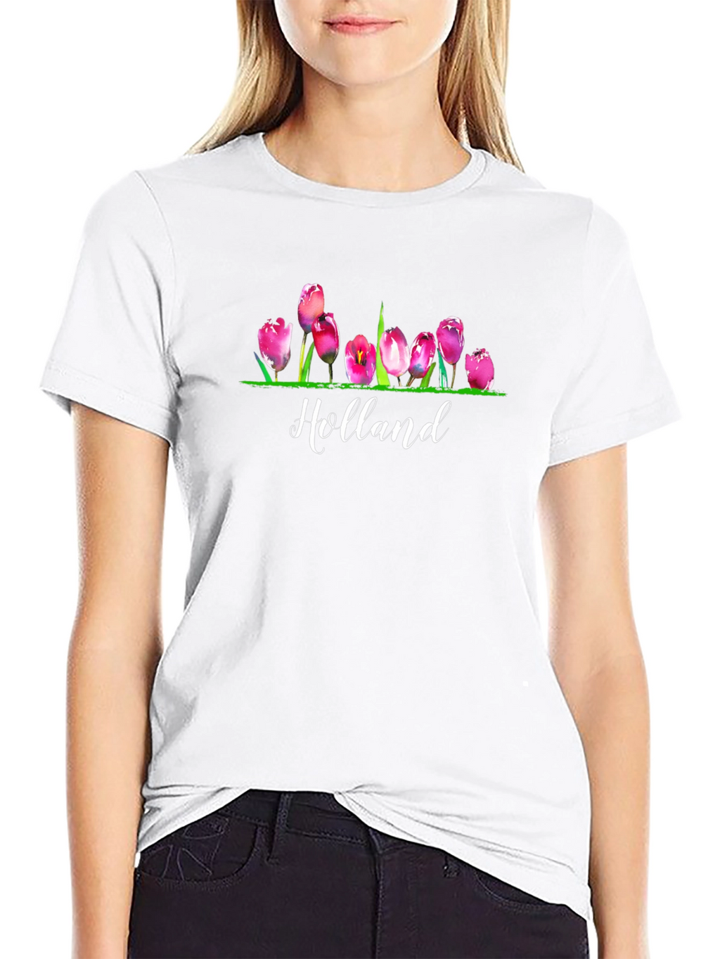 Holland Tulips Graphic T-Shirt