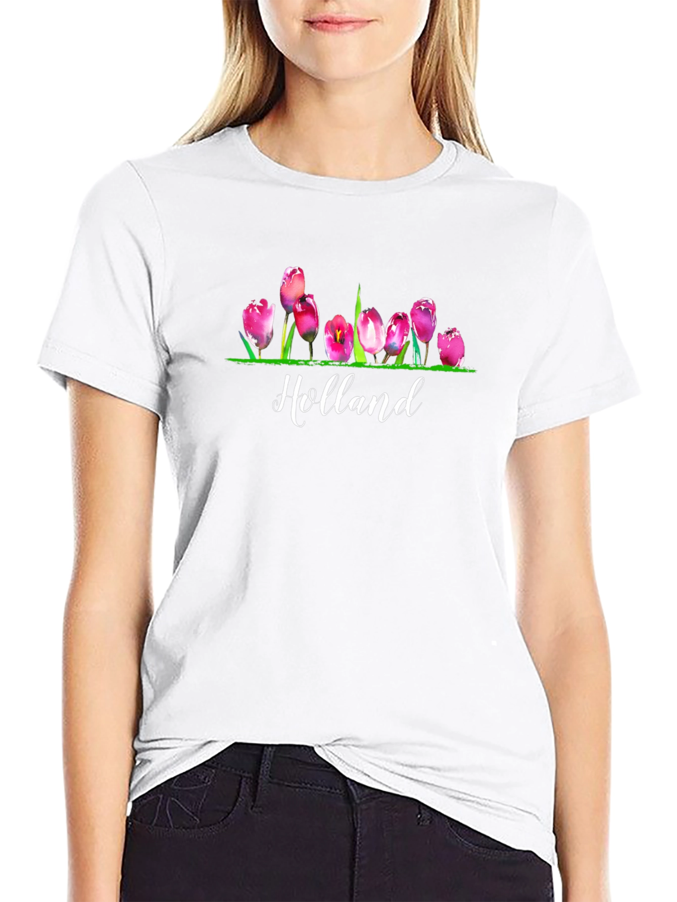 Holland Tulips Graphic T-Shirt
