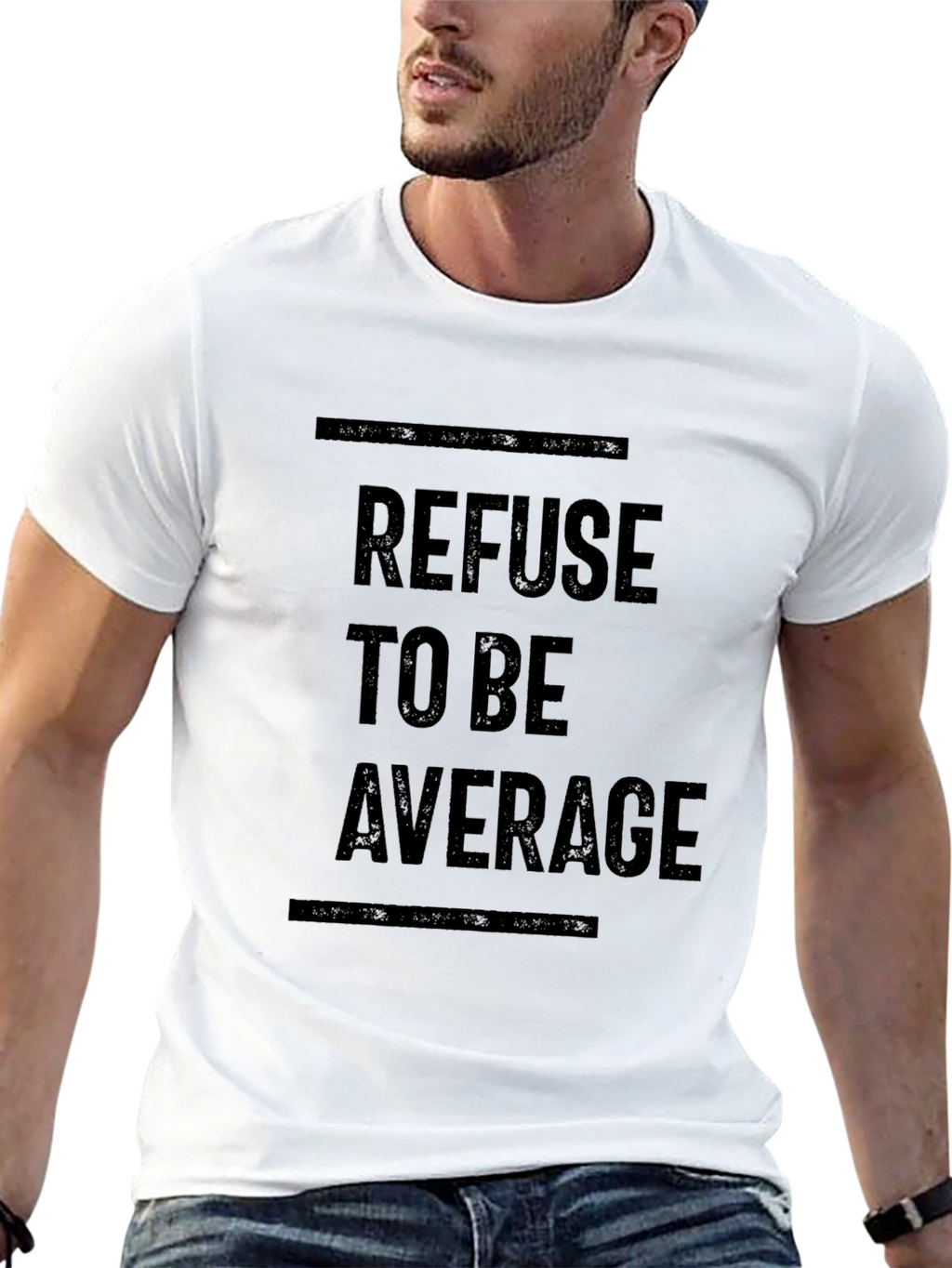 Refuse to be Average Black T-Shirt