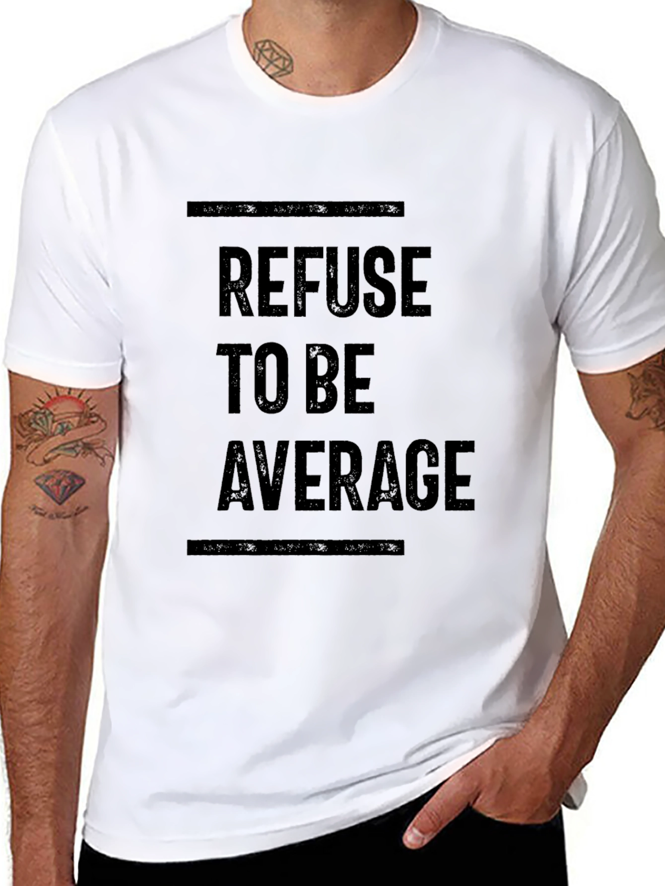 Refuse to be Average Black T-Shirt