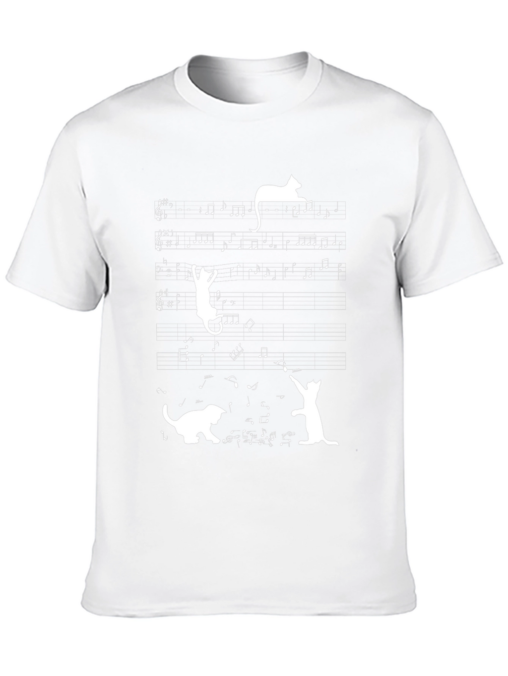 Musical Cats Black T-Shirt - Unique Design