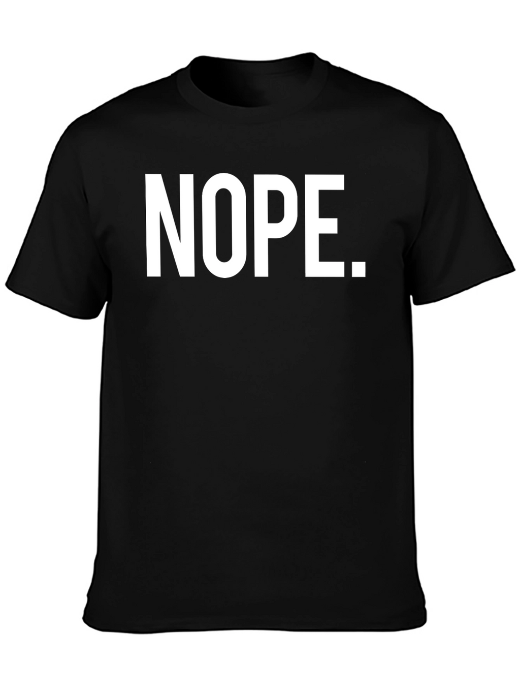 Nope Graphic T-Shirt - Black Casual Tee