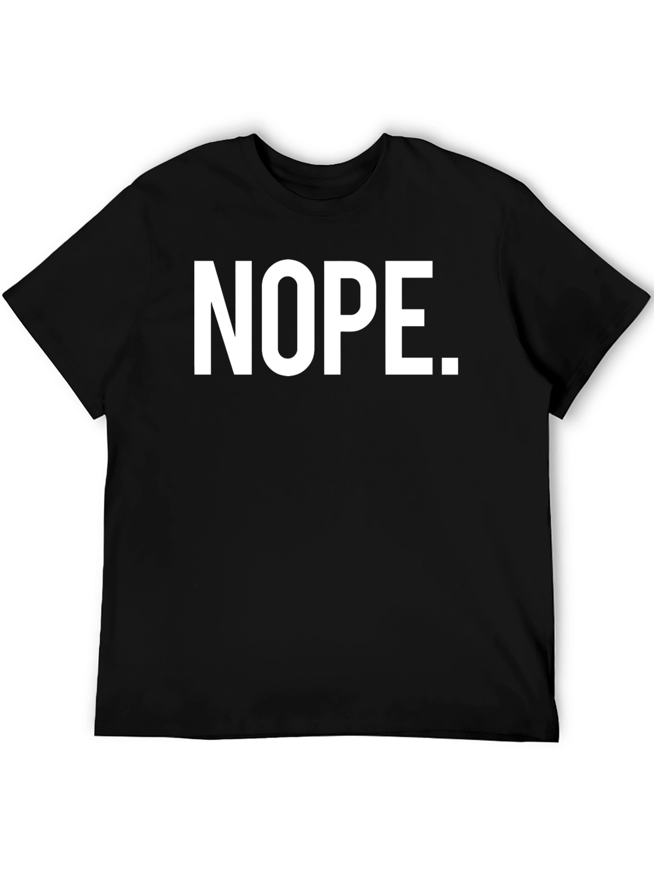 Nope Graphic T-Shirt - Black Casual Tee