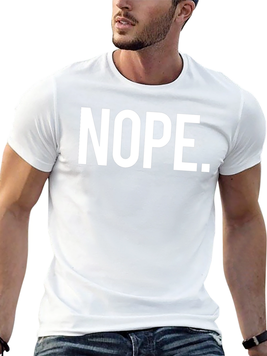 Nope Graphic T-Shirt - Black Casual Tee