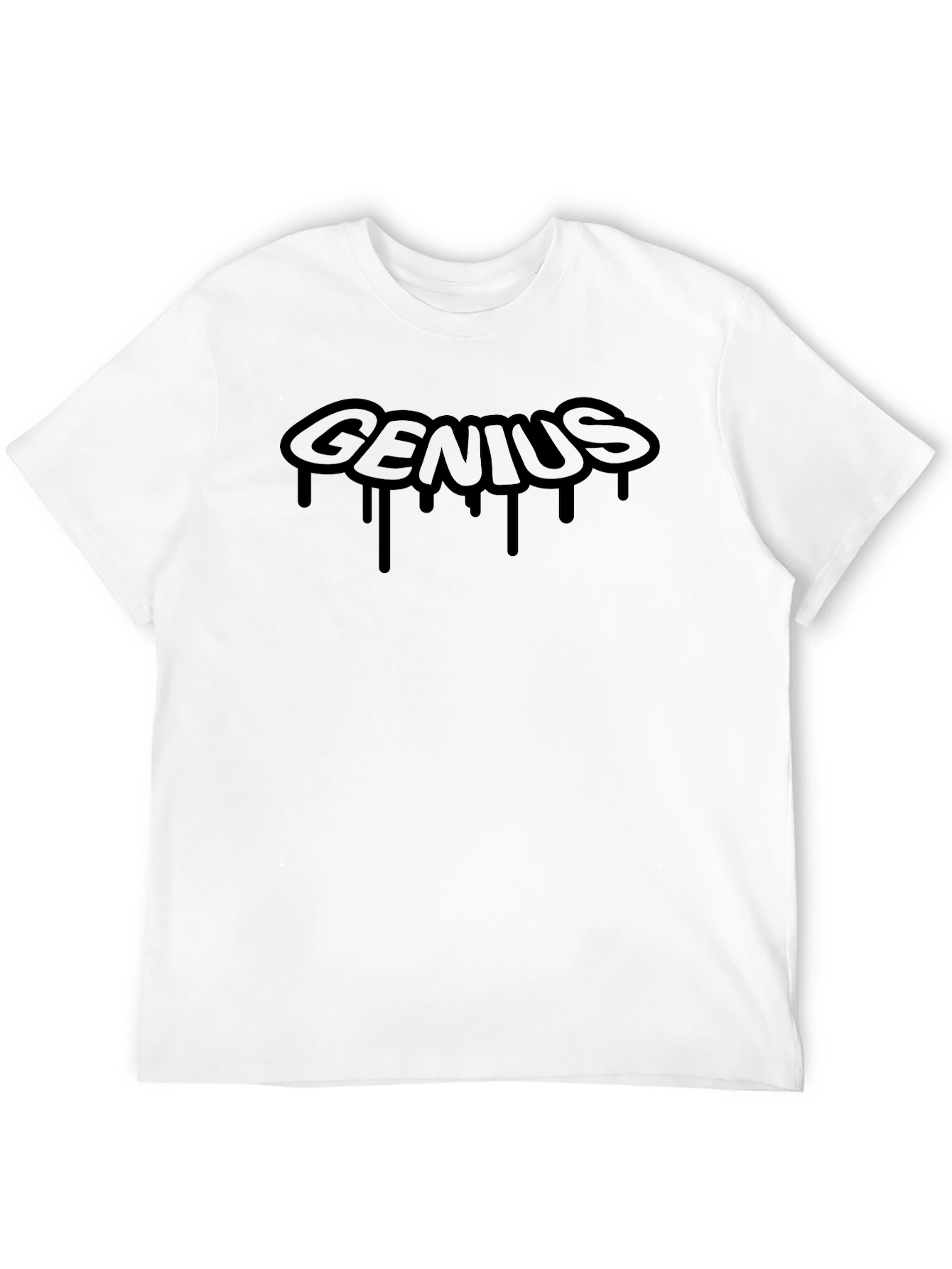 Genius Drip Graphic T-Shirt - Black Tee
